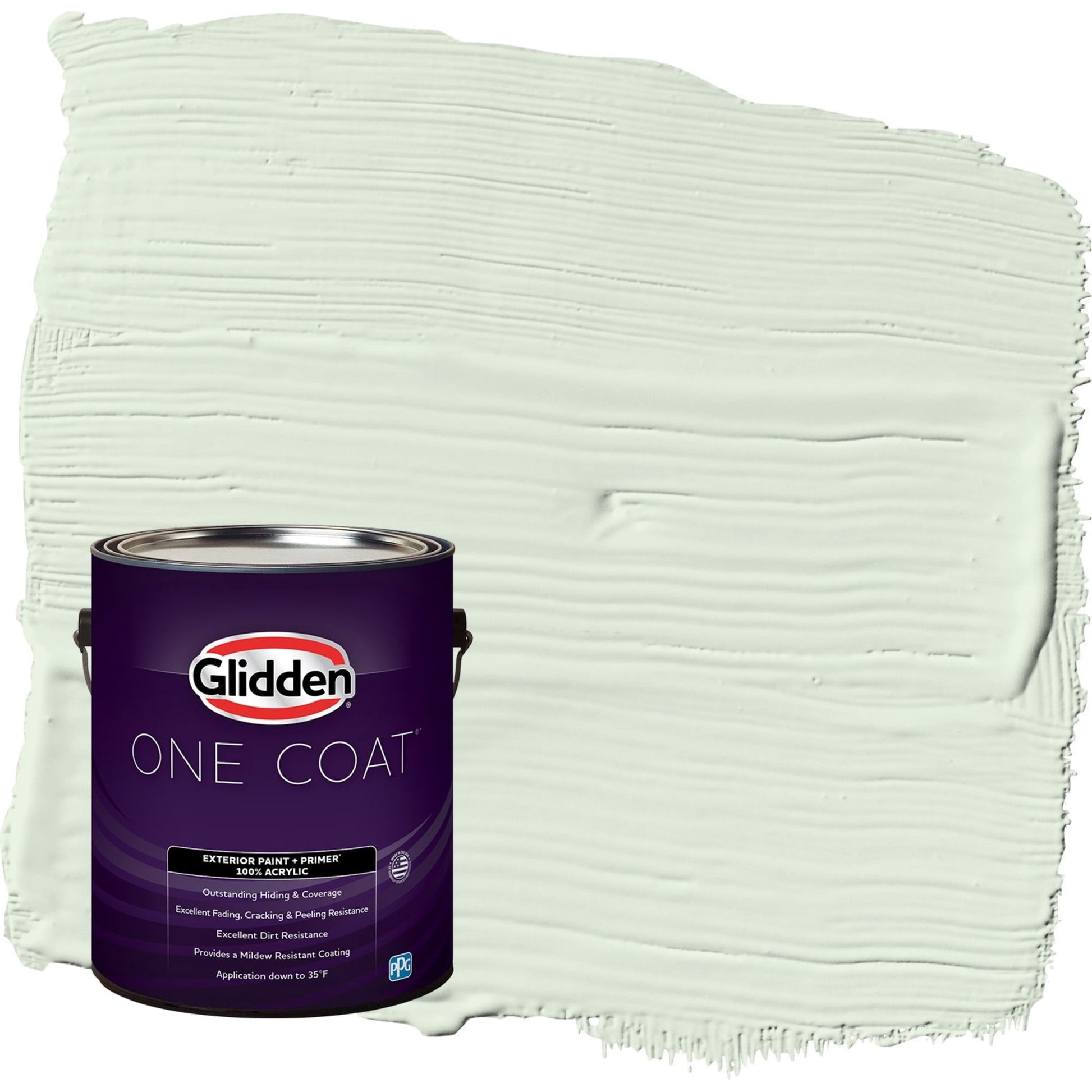 Glidden One Coat Lime Daiquiri / Green Flat Exterior Paint with Primer, 1 Gallon