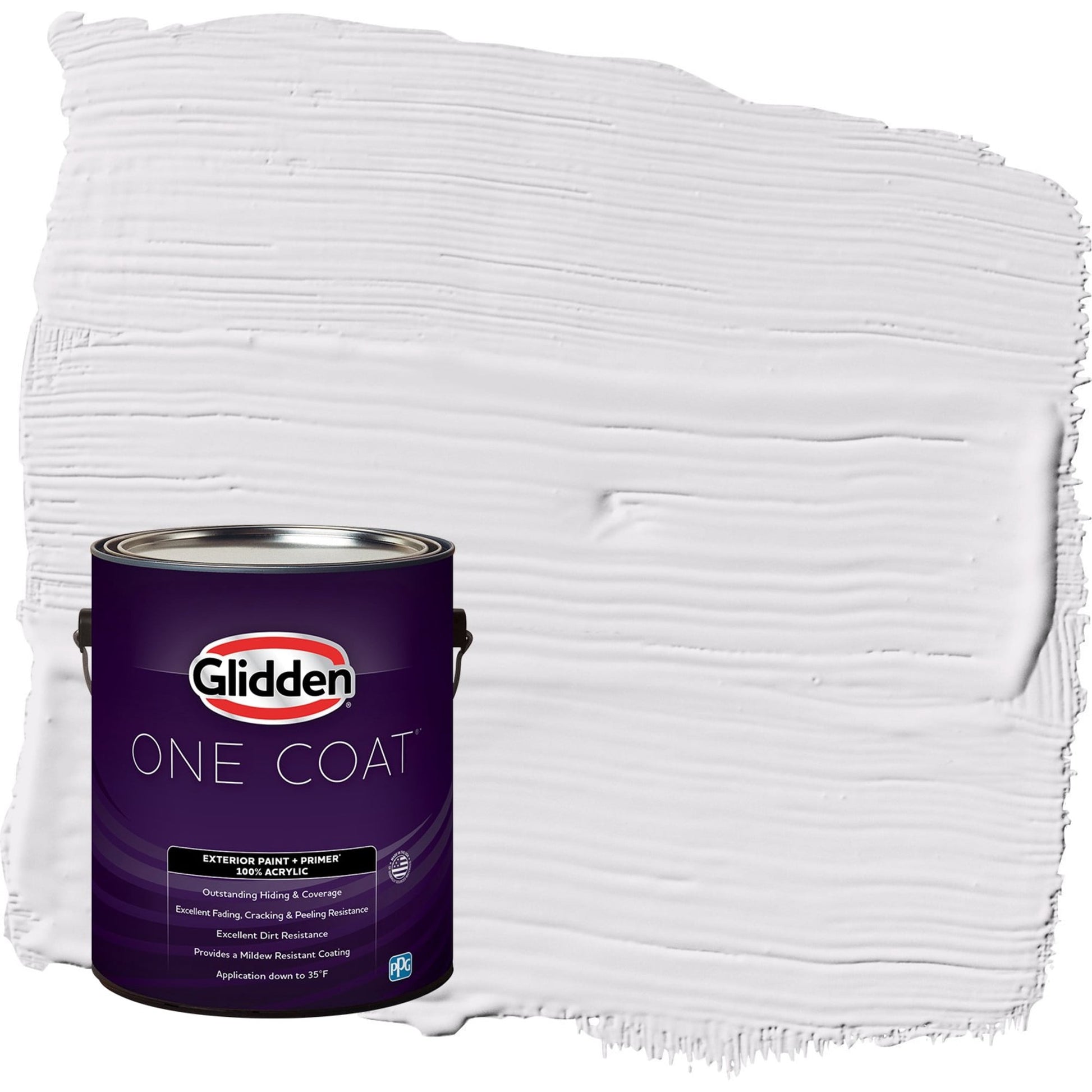 Glidden One Coat Orchid Blossom / Purple Flat Exterior Paint with Primer, 1 Gallon