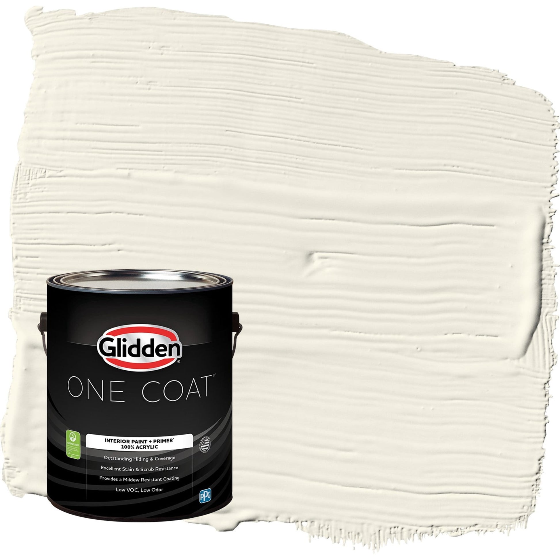 Glidden One Coat Horseradish / Beige Flat Interior Paint with Primer, 1 Gallon