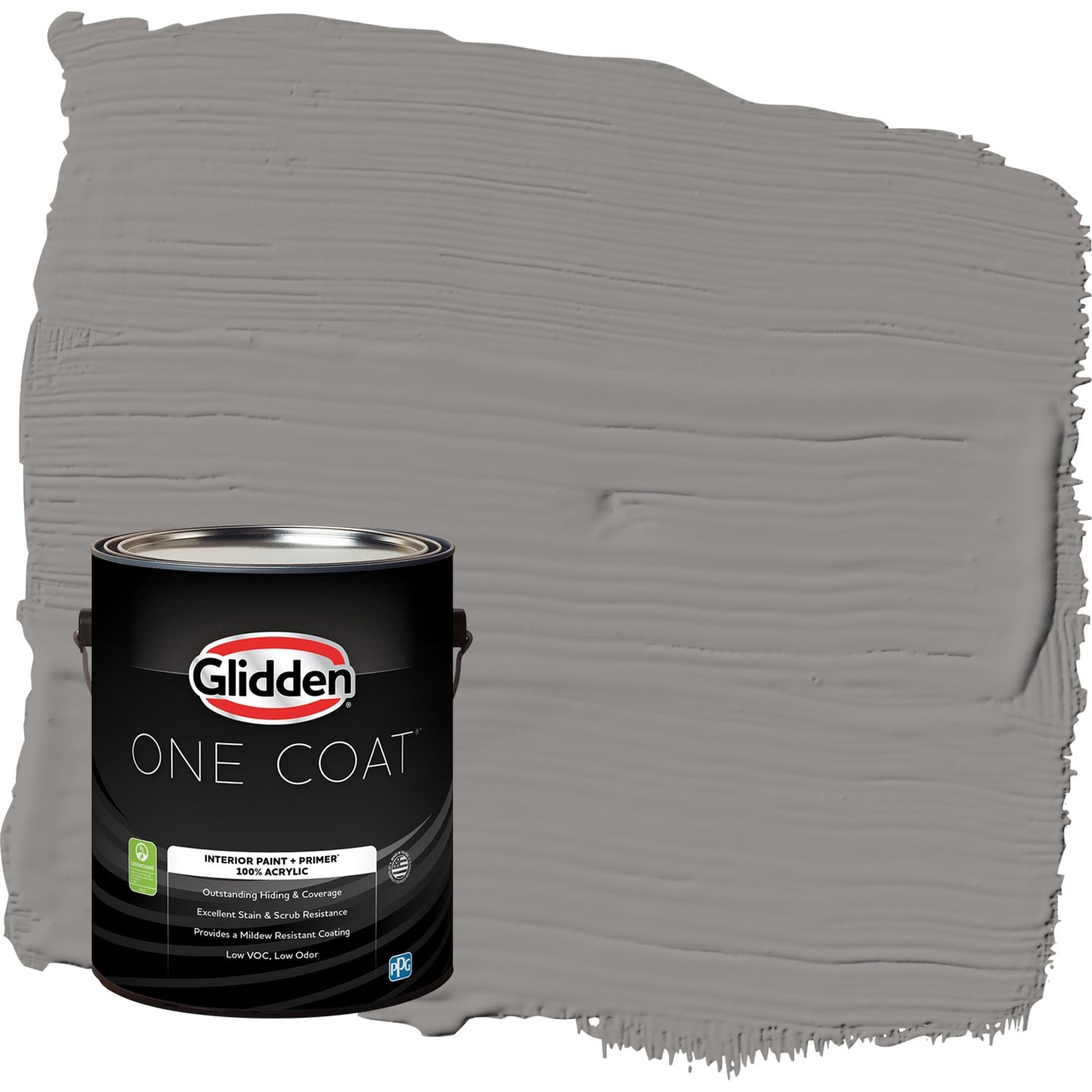 Glidden One Coat Antique Silver / Grey Flat Interior Paint with Primer, 1 Gallon