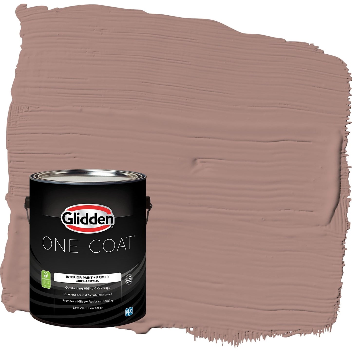 Glidden One Coat Pintura Interior Mate MarrÃ³n Bedford / Rojo con Primer, 1 GalÃ³n