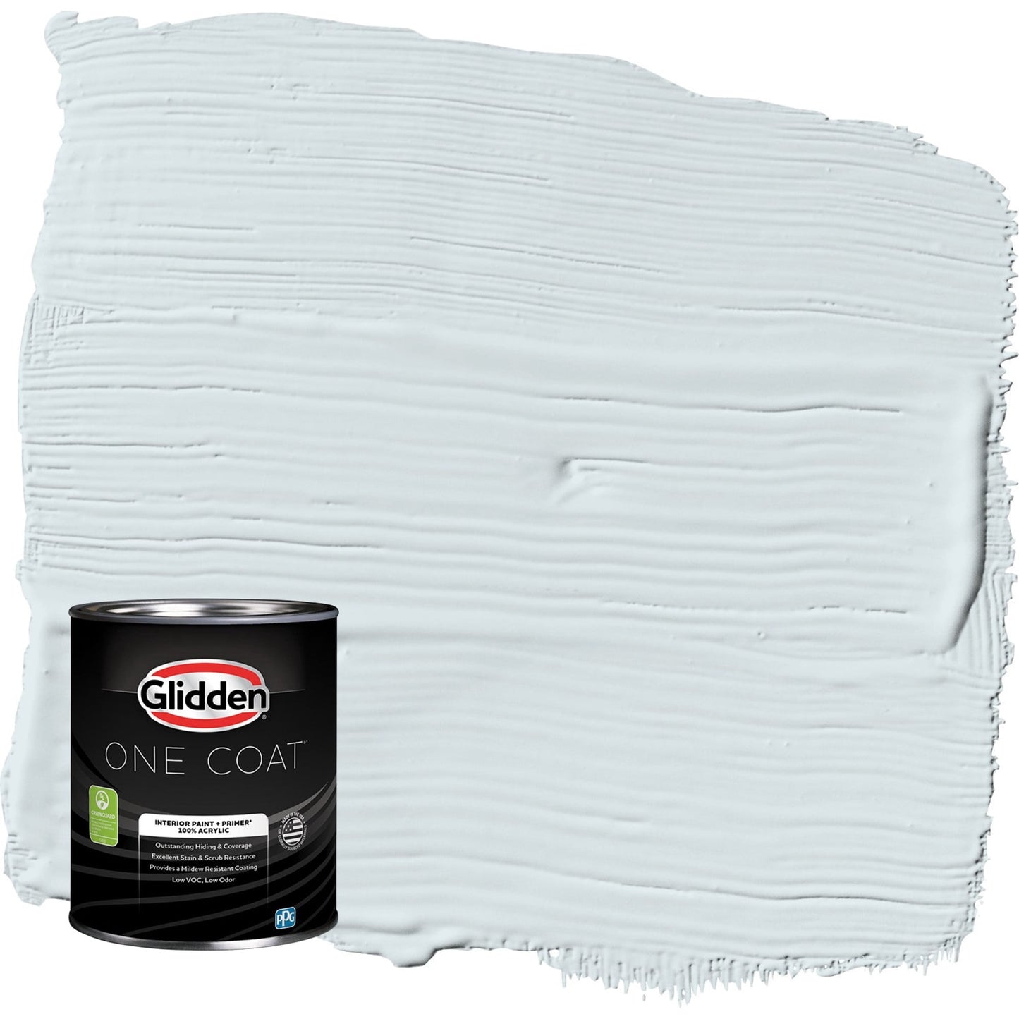 Glidden One Coat Blue Smoke / Blue Semi-Gloss Interior Paint with Primer, 1 Quart