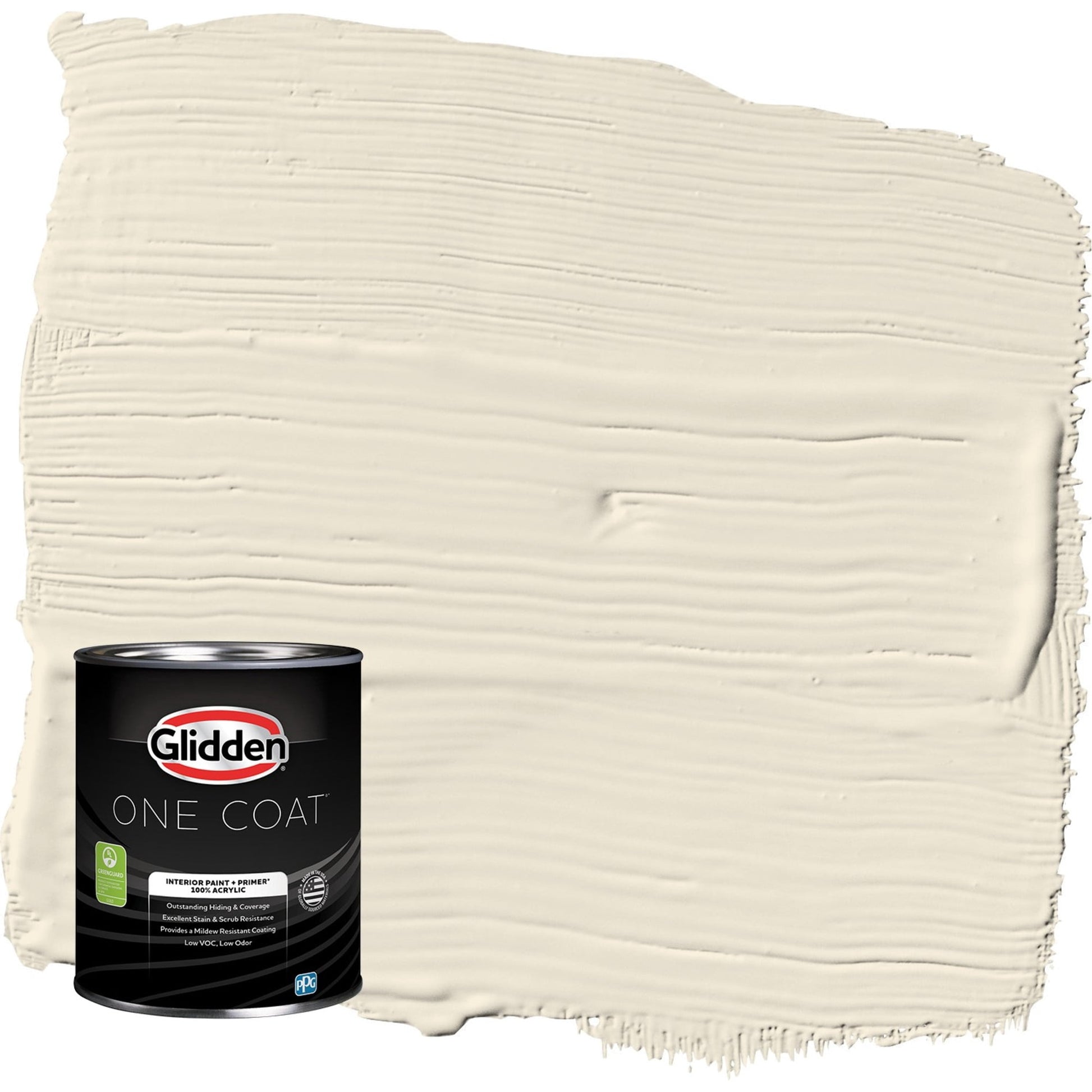 Glidden One Coat Brandied Pears / Beige Flat Interior Paint with Primer, 1 Quart