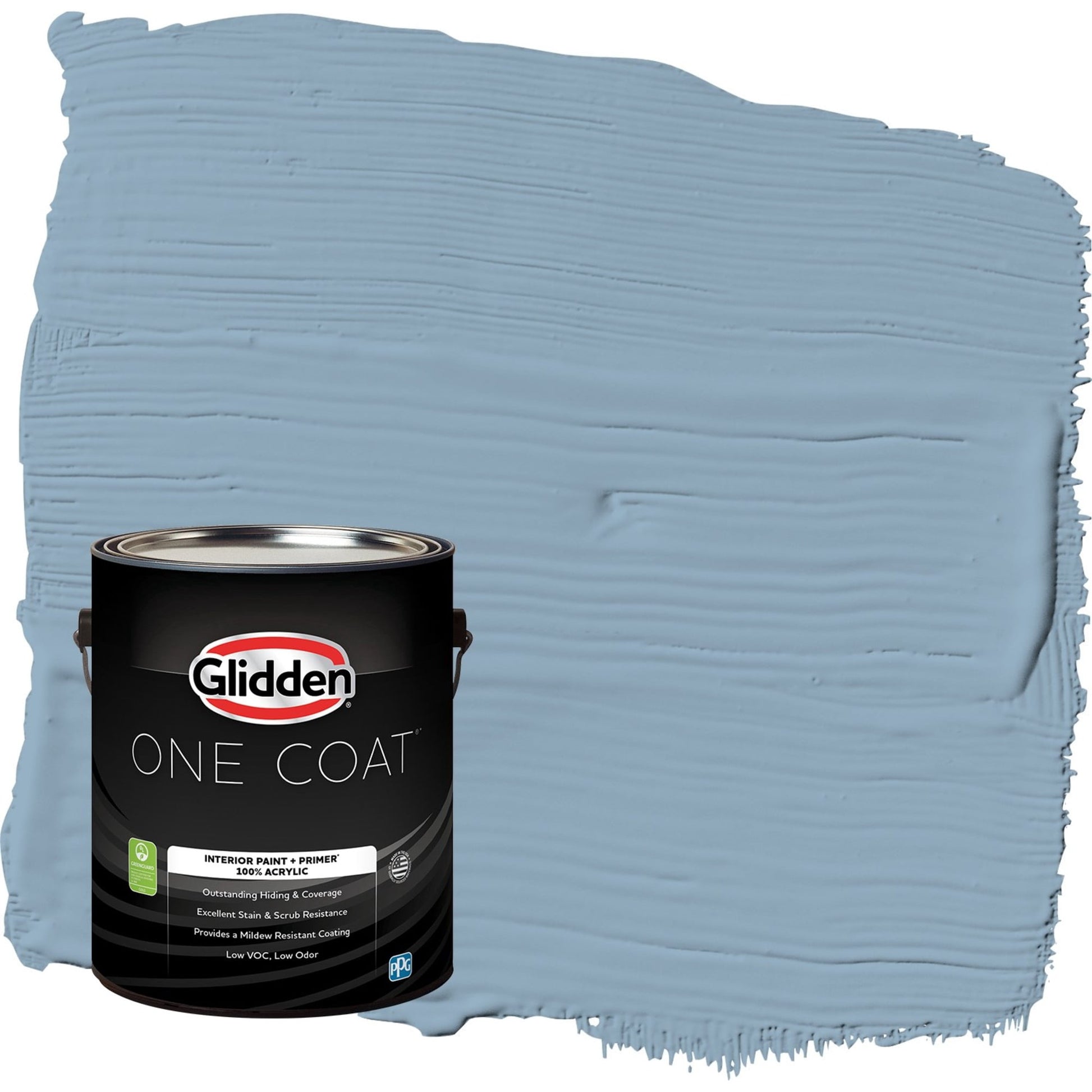 Glidden One Coat Dresden Dream / Blue Eggshell Interior Paint with Primer, 1 Gallon