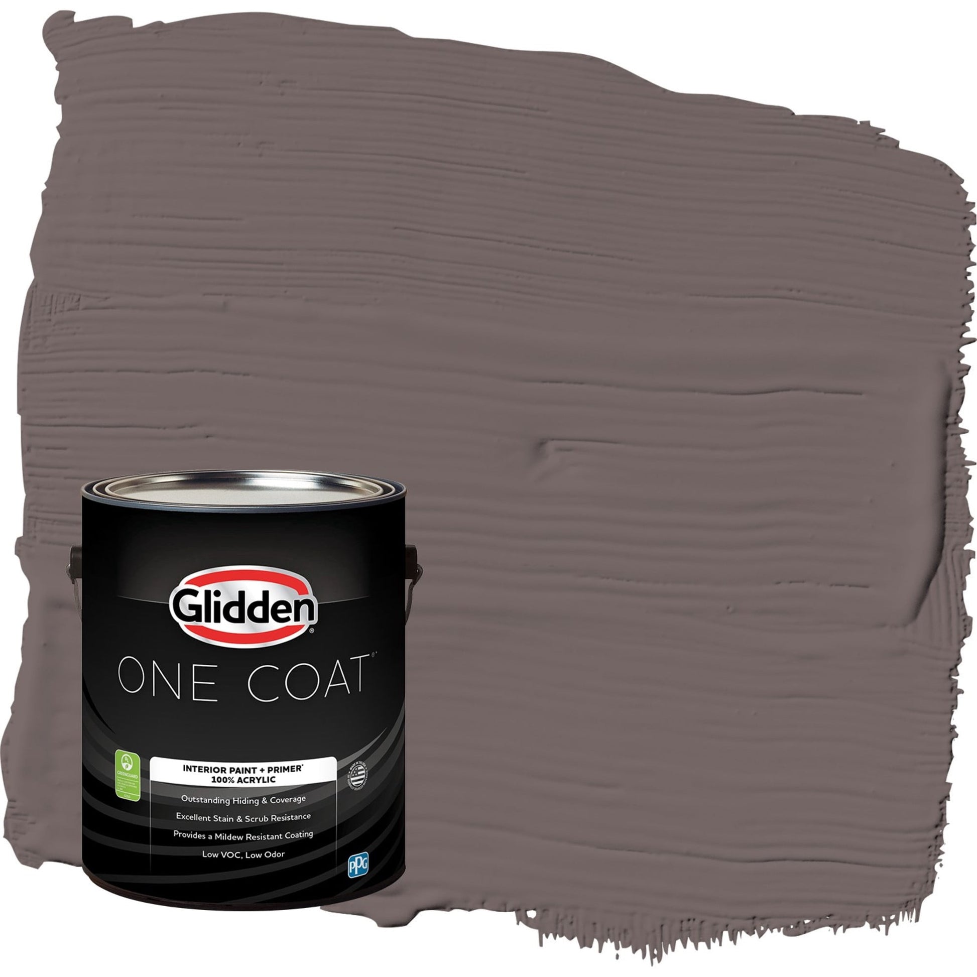 Glidden One Coat Eagle Eye / Brown Eggshell Interior Paint with Primer, 1 Gallon
