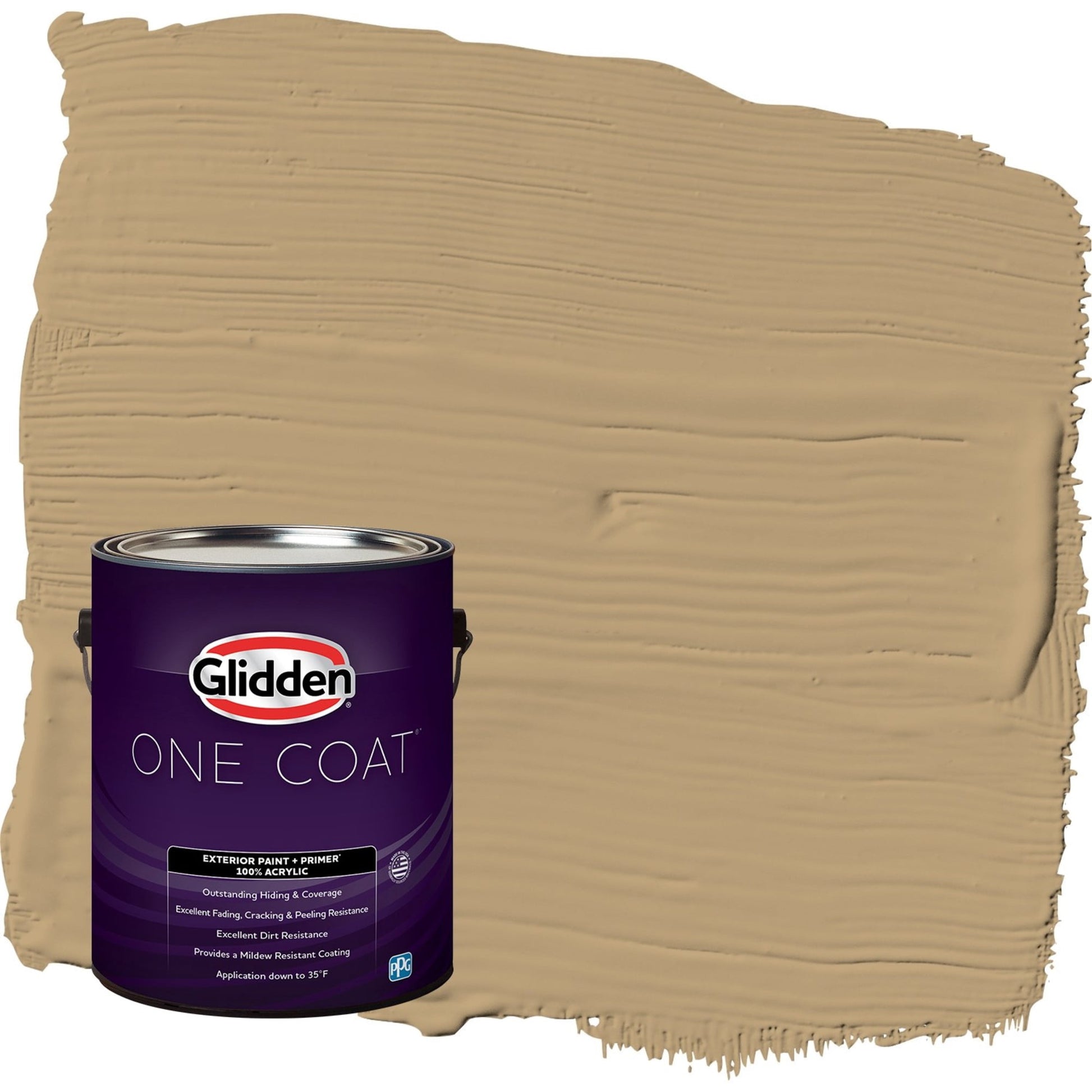 Glidden One Coat Earthy Ocher / Beige Semi-Gloss Interior Paint with Primer, 1 Gallon