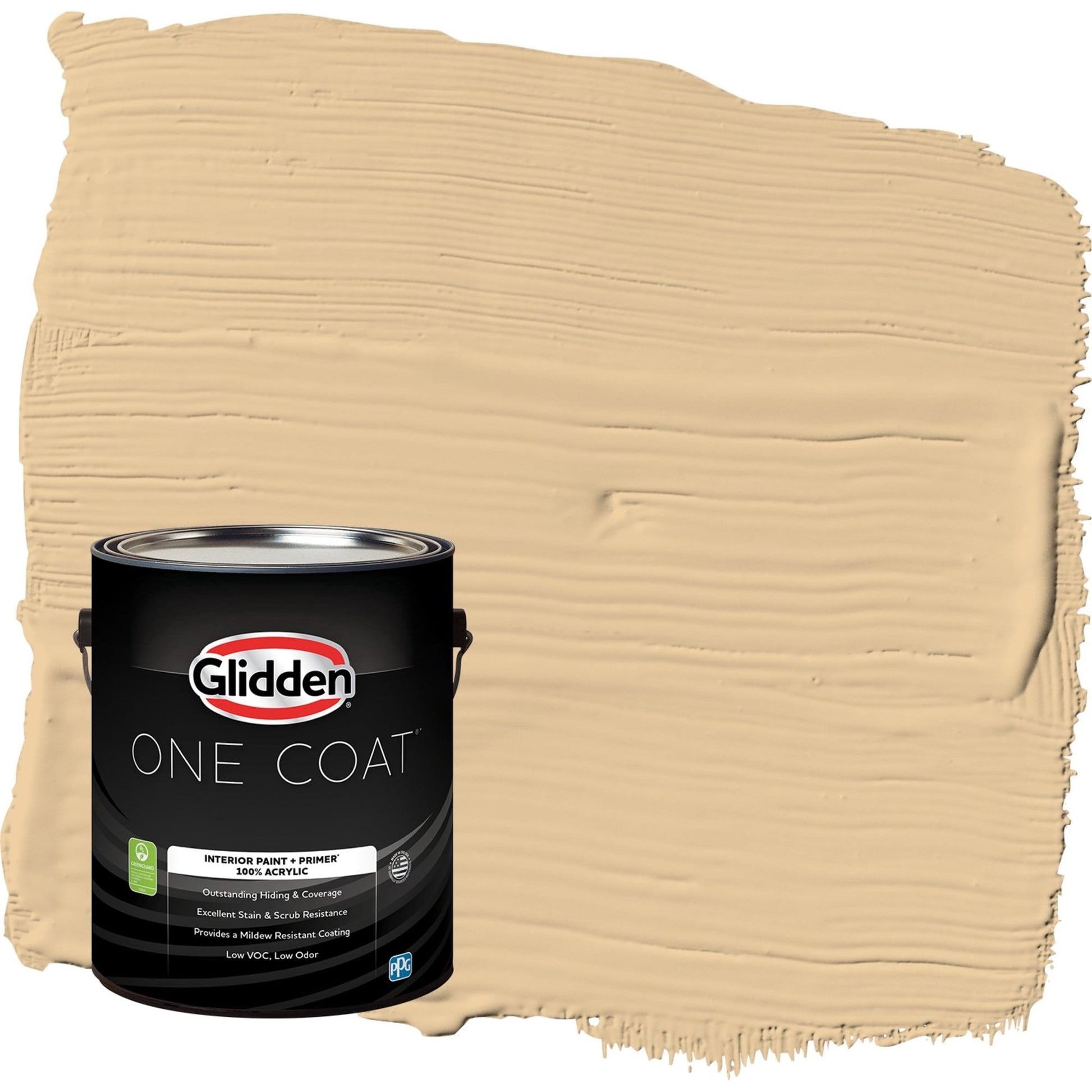 Glidden One Coat Faint Fawn / Yellow Semi-Gloss Interior Paint with Primer, 1 Gallon