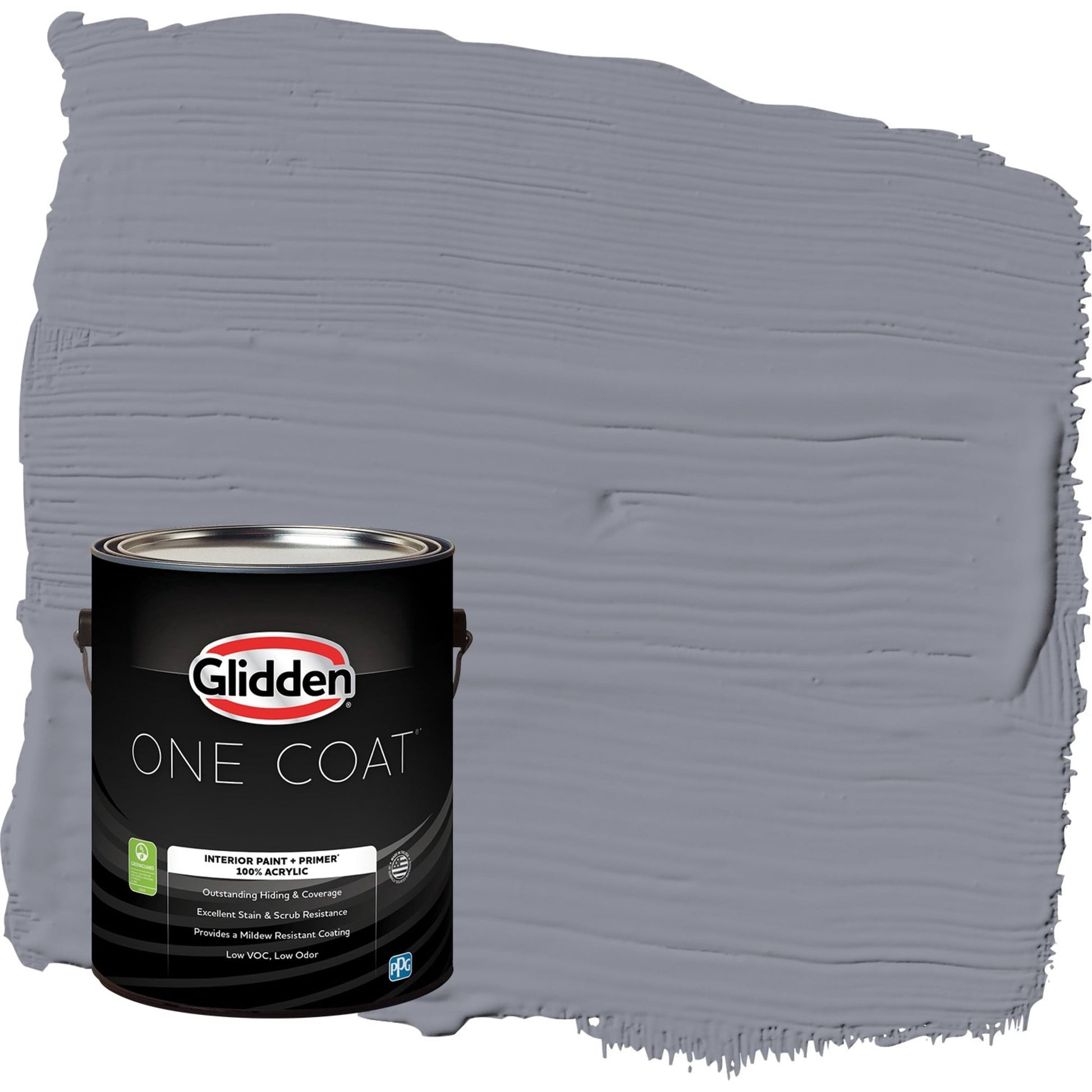 Glidden One Coat Flannel Pajamas / Grey Flat Interior Paint with Primer, 1 Gallon