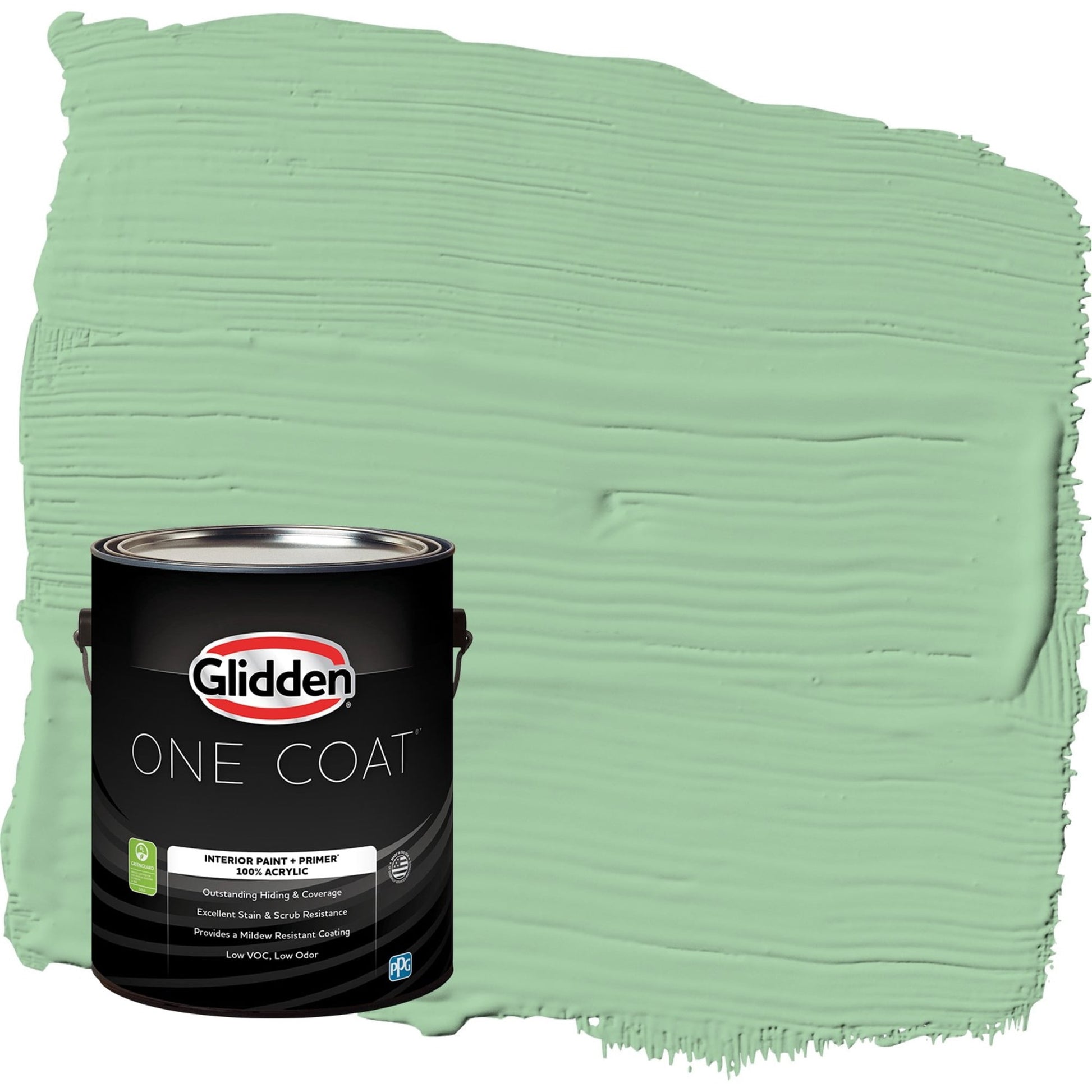 Glidden One Coat French Market / Green Eggshell Interior Paint with Primer, 1 Gallon