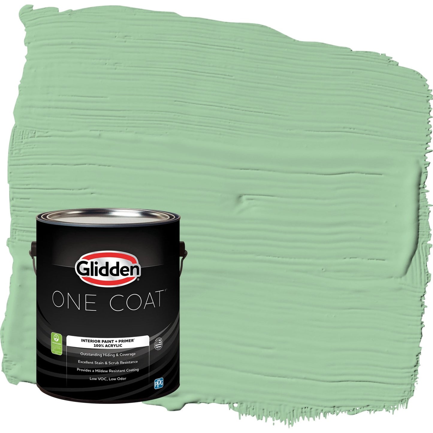 Glidden One Coat French Market / Green Flat Interior Paint with Primer, 1 Gallon