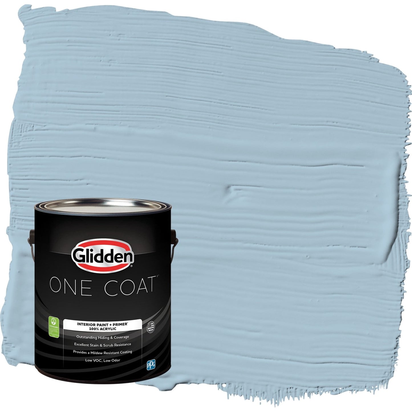 Glidden One Coat Graceful / Blue Flat Interior Paint with Primer, 1 Gallon