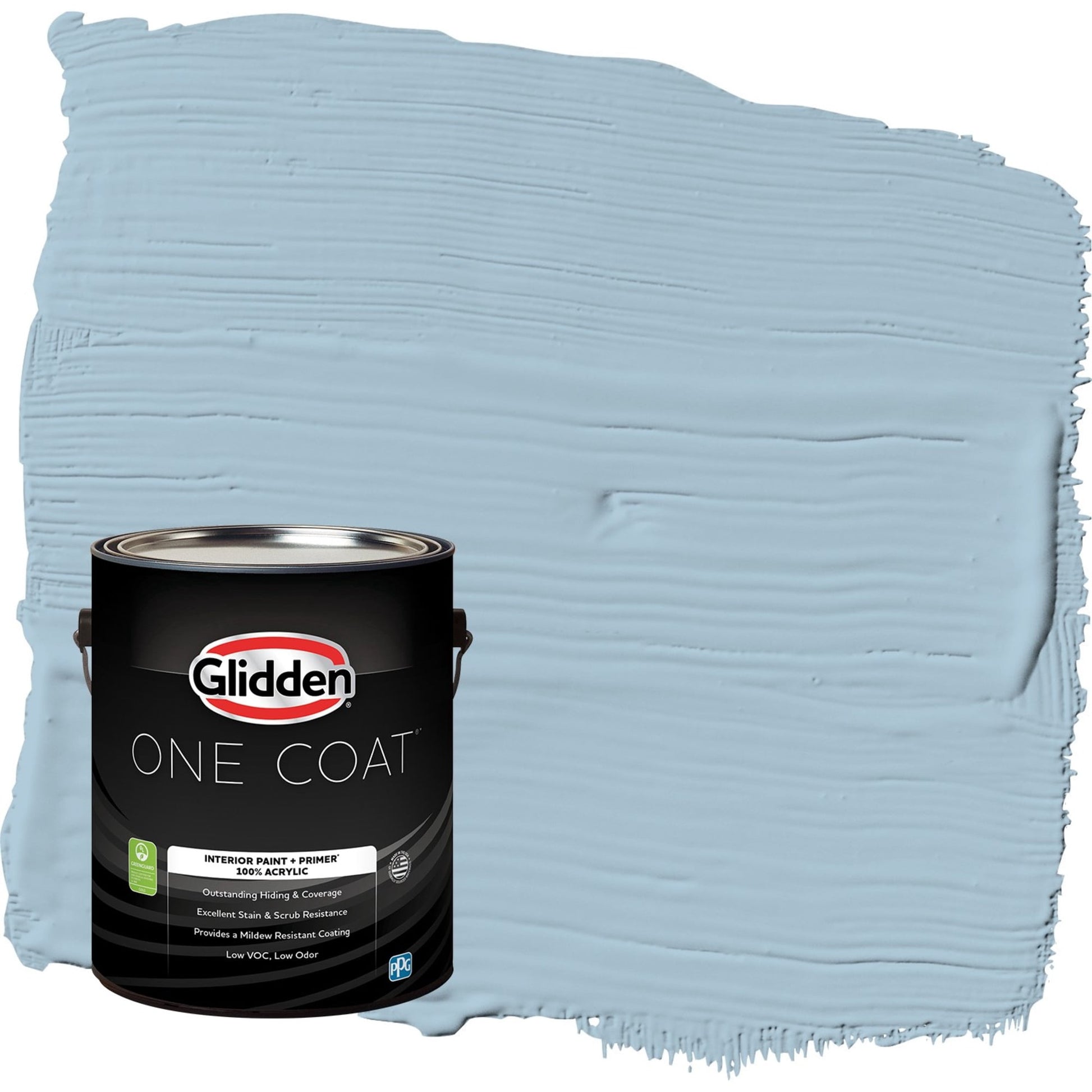 Glidden One Coat Graceful / Blue Flat Interior Paint with Primer, 1 Gallon