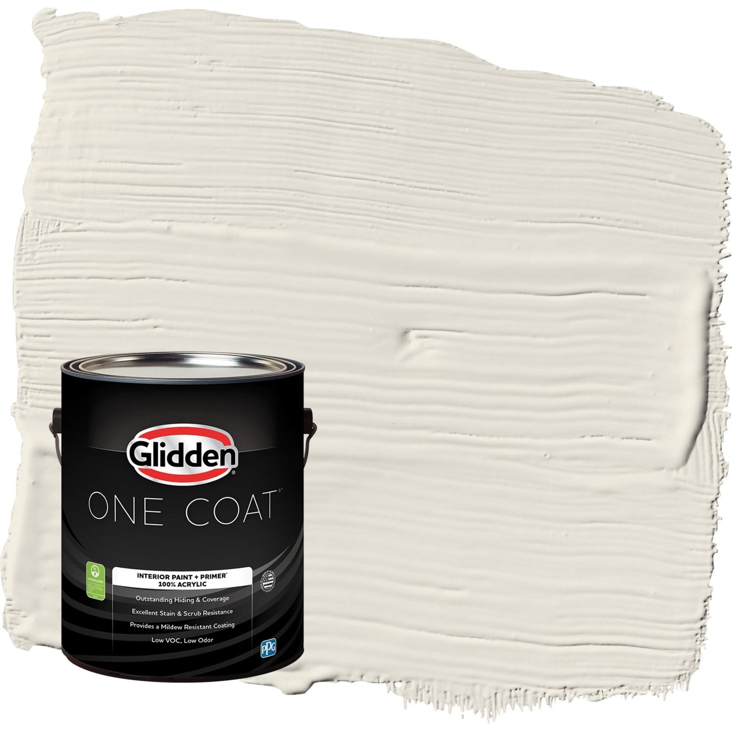 Glidden One Coat Hourglass / Off-White Eggshell Interior Paint with Primer, 1 Gallon