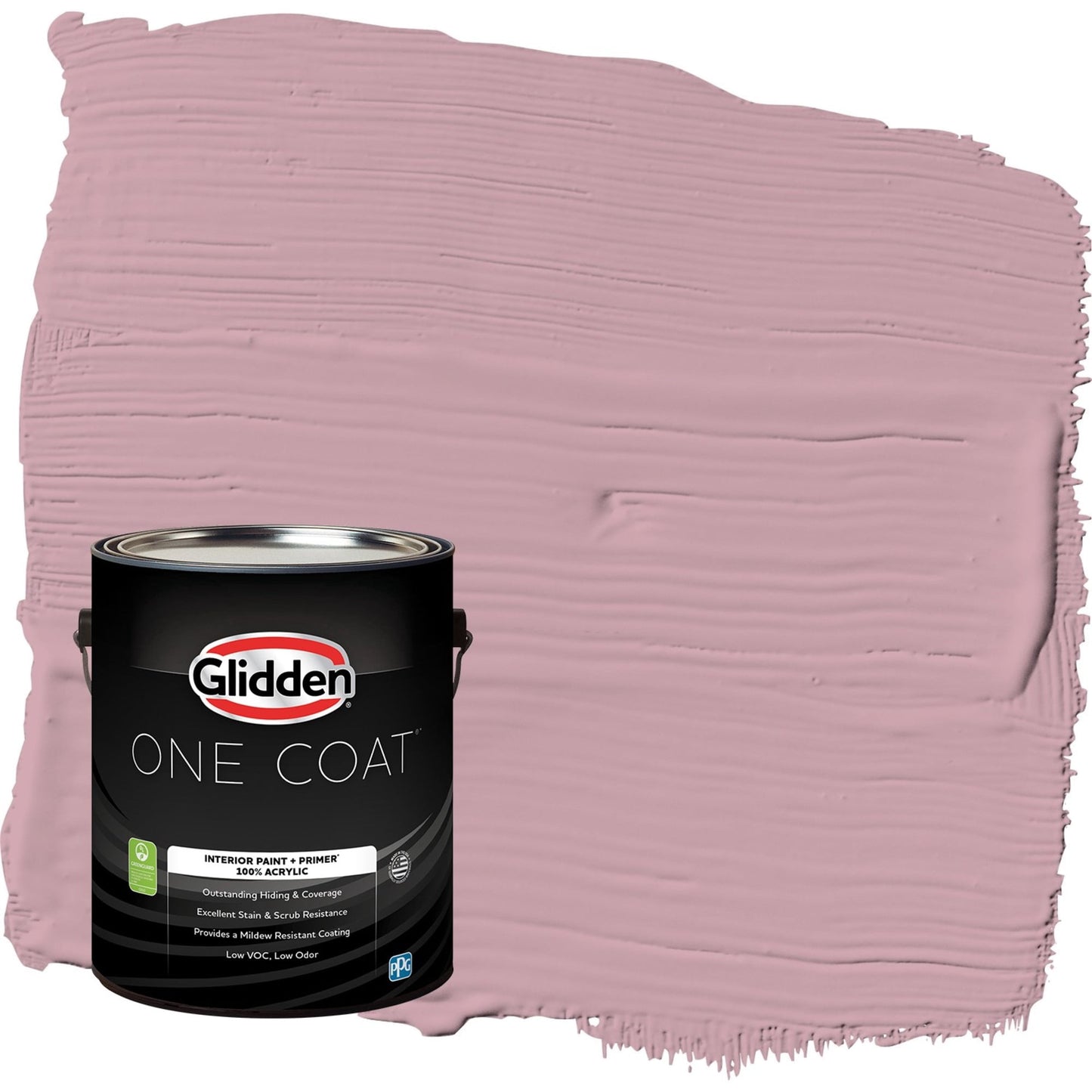 Glidden One Coat Lighthearted Rose / Purple Semi-Gloss Interior Paint with Primer, 1 Gallon