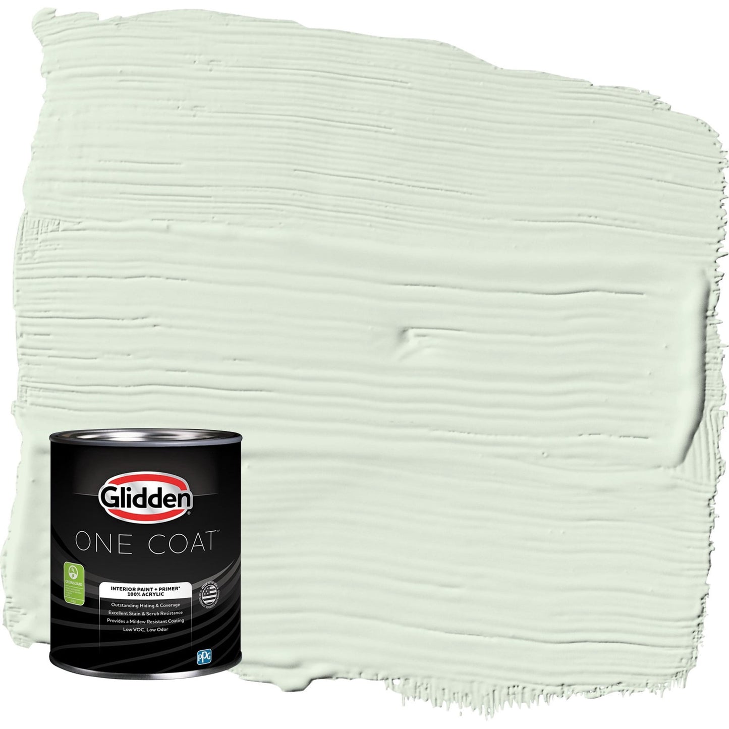 Glidden One Coat Lime Daiquiri / Green Flat Interior Paint with Primer, 1 Quart