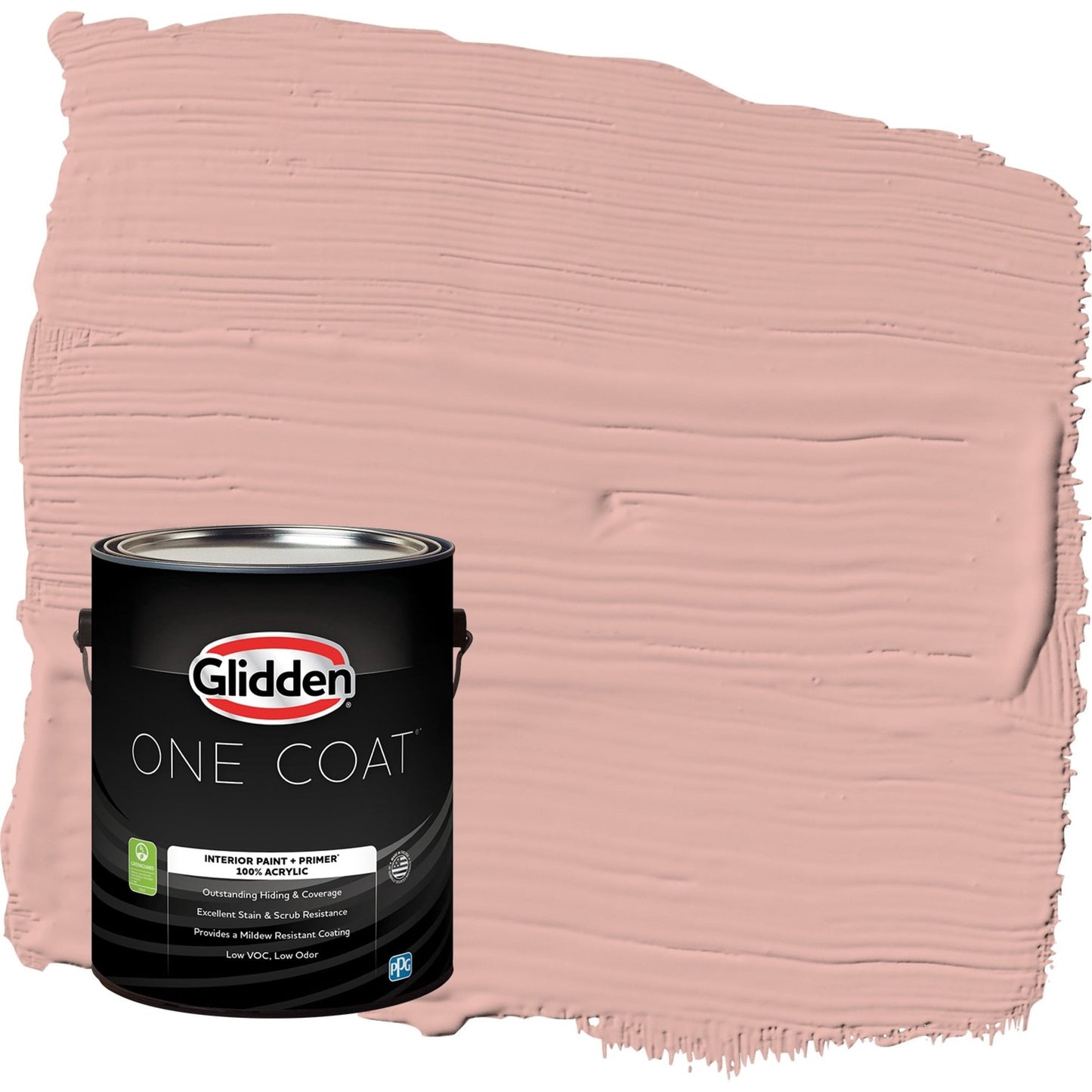 Glidden One Coat Mesa Pink / Orange Semi-Gloss Interior Paint with Primer, 1 Gallon