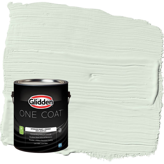 Glidden One Coat Mint Wafer / Green Semi-Gloss Interior Paint with Primer, 1 Gallon