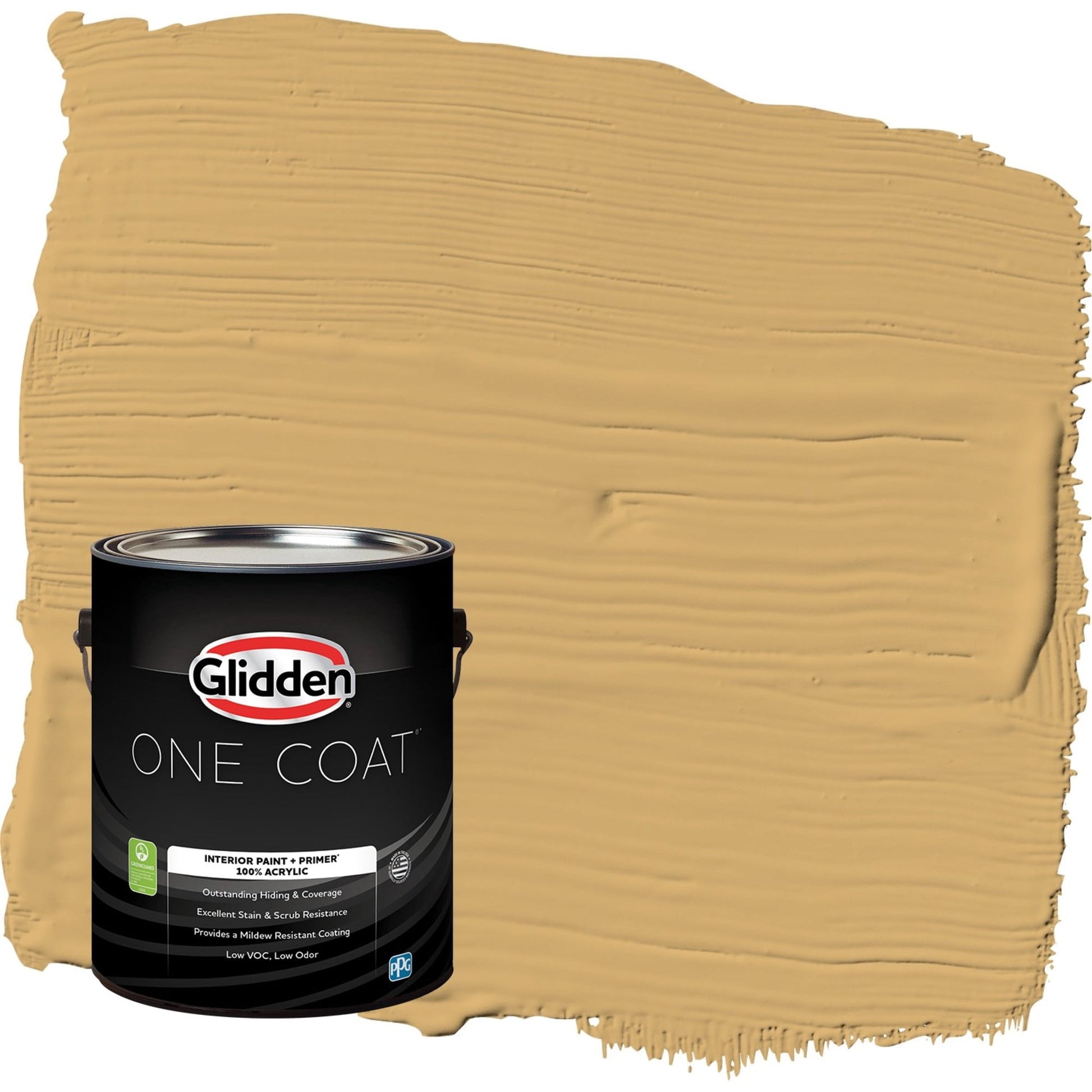 Glidden One Coat More Maple / Yellow Flat Interior Paint with Primer, 1 Gallon