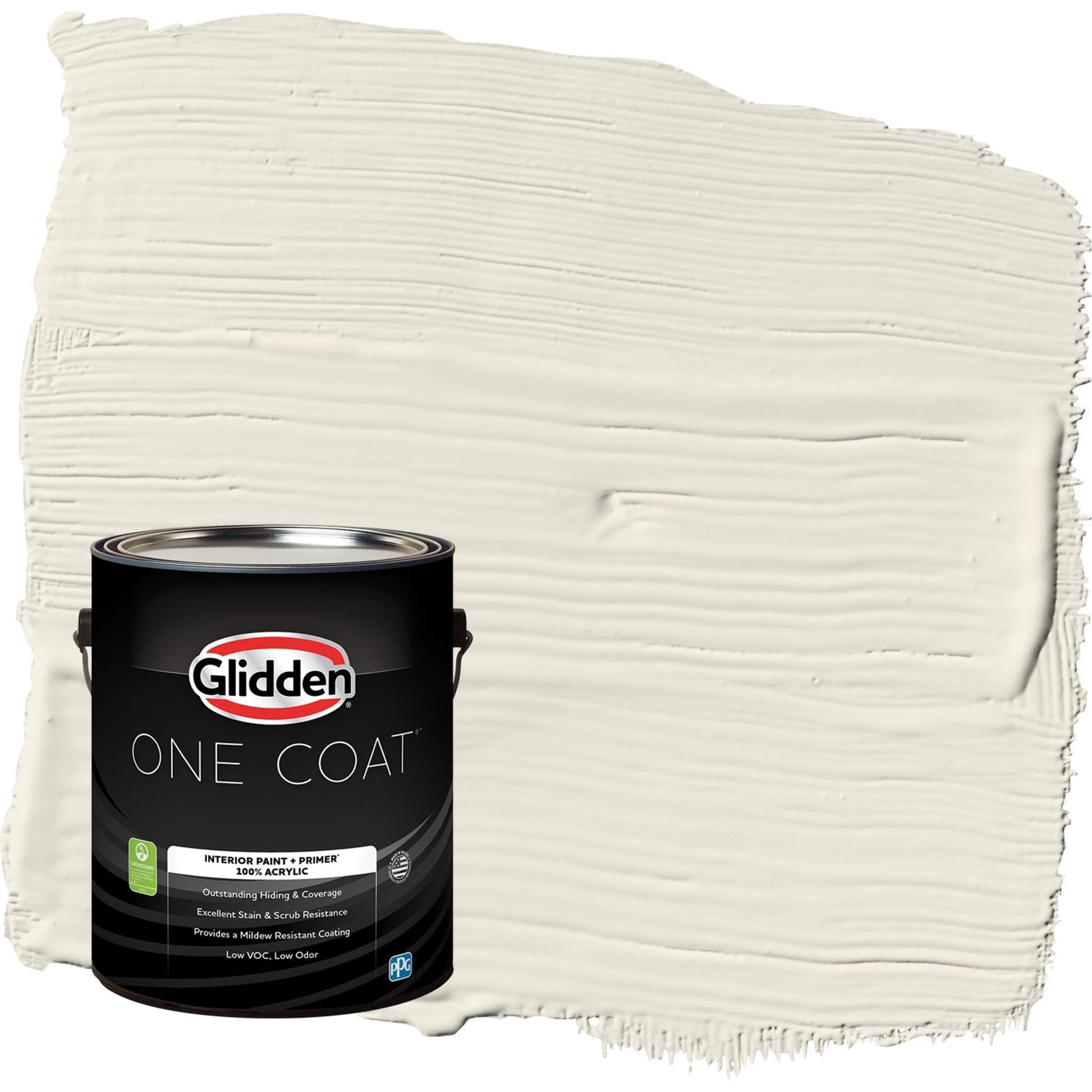 Glidden One Coat Oatmeal / Gray Semi-Gloss Interior Paint with Primer, 1 Gallon