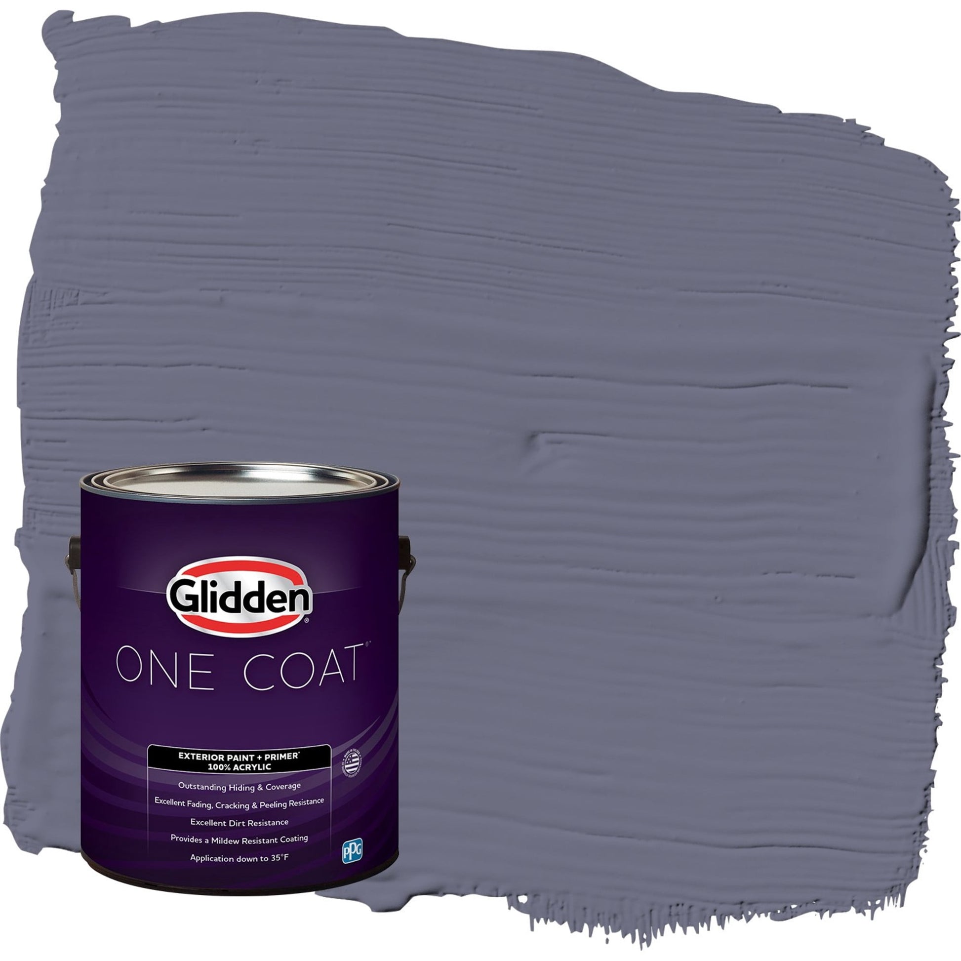 Glidden One Coat Old Mill Blue / Purple Eggshell Interior Paint with Primer, 1 Gallon