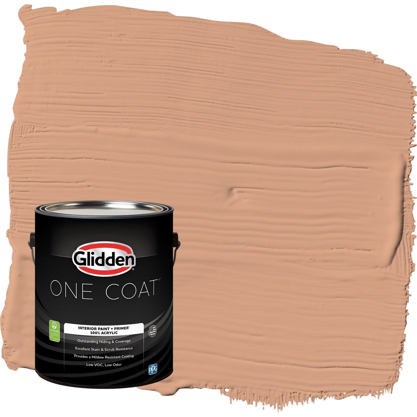 Glidden One Coat Orange Maple / Orange Eggshell Interior Paint with Primer, 1 Gallon