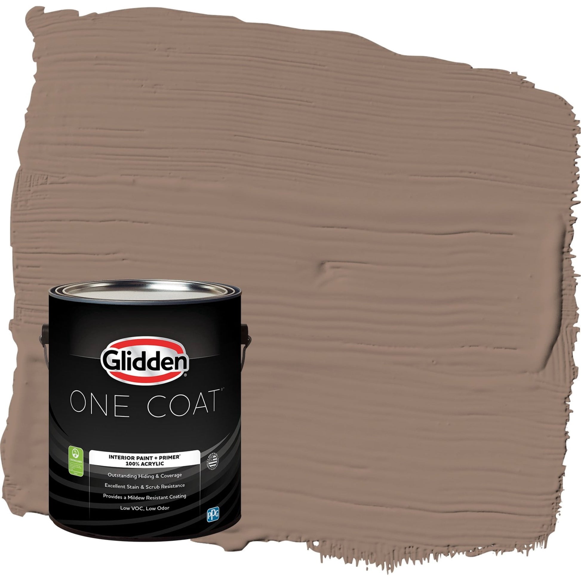 Glidden One Coat Pintura Interior Semibrillante Pecan Pimentado / Beige con Primer, 1 GalÃ³n