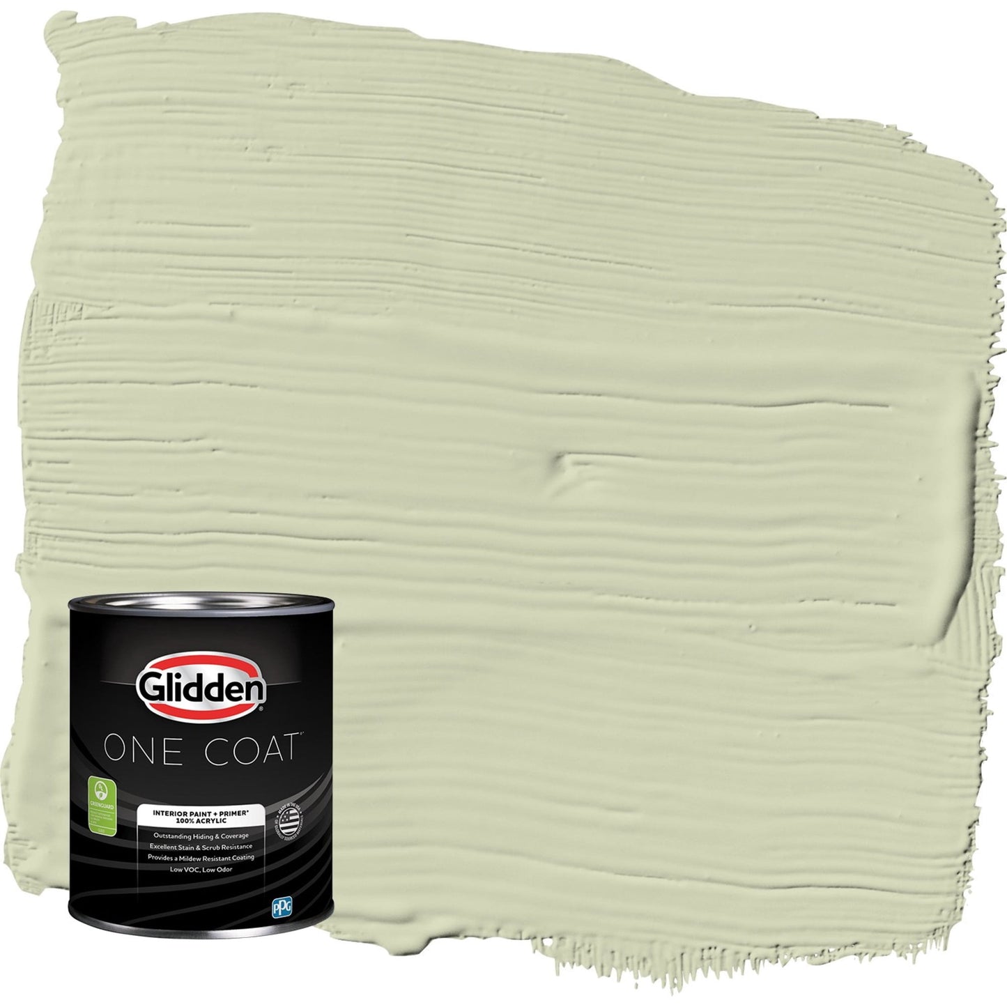 Glidden One Coat Interior Paint and Primer, Pickling Spice / Green, 1 Quart, Flat