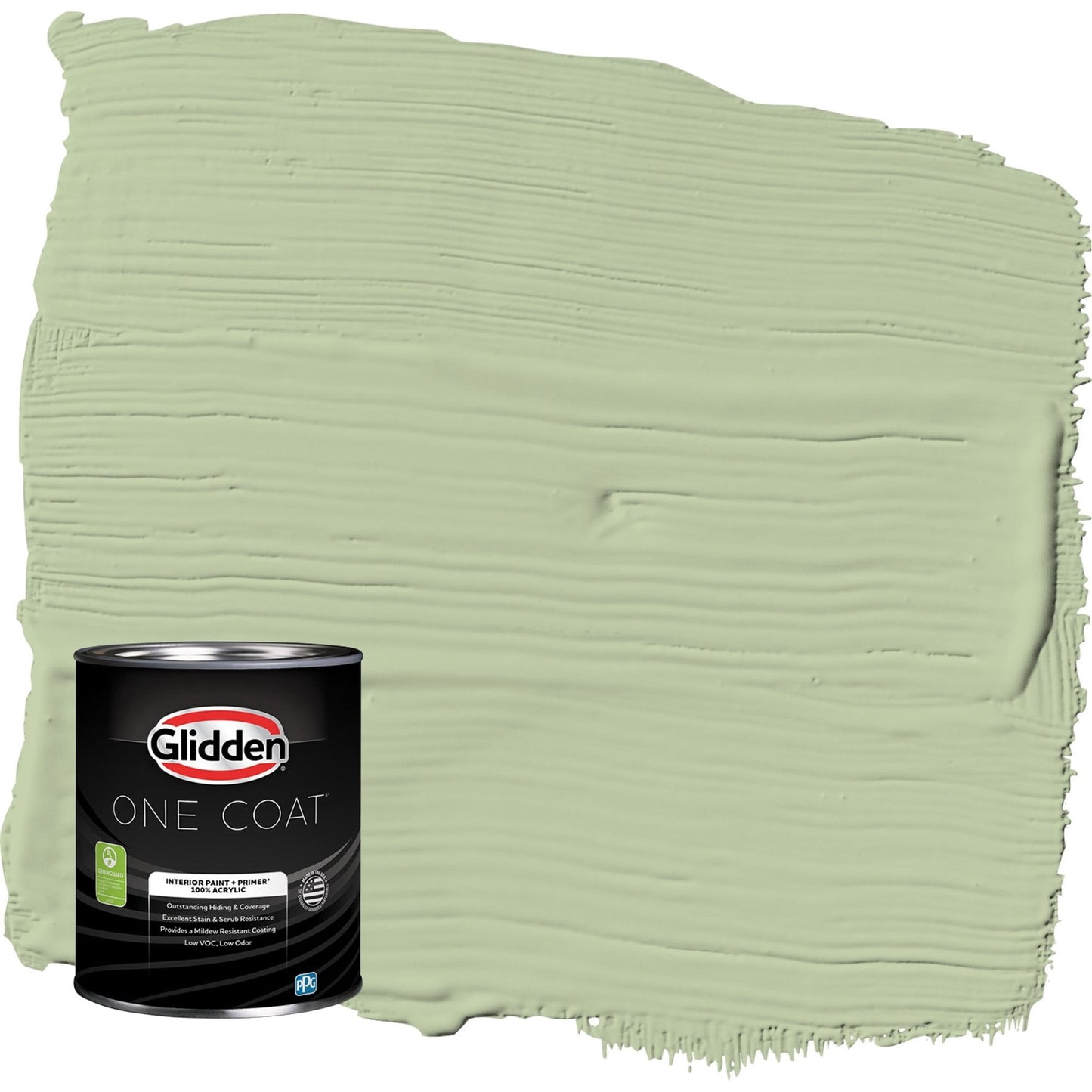 Glidden One Coat Interior Paint and Primer, Quaking Grass / Green, 1 Quart, Eggshell