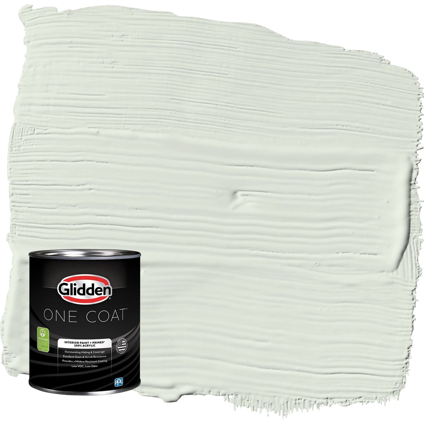 Glidden One Coat Interior Paint and Primer, Salty Breeze / Blue, 1 Quart, Eggshell