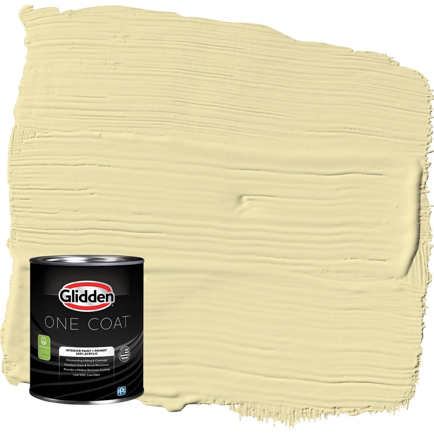 Glidden One Coat Pintura Interior Mate Brillante / Verde con Primer, 1 Cuarto