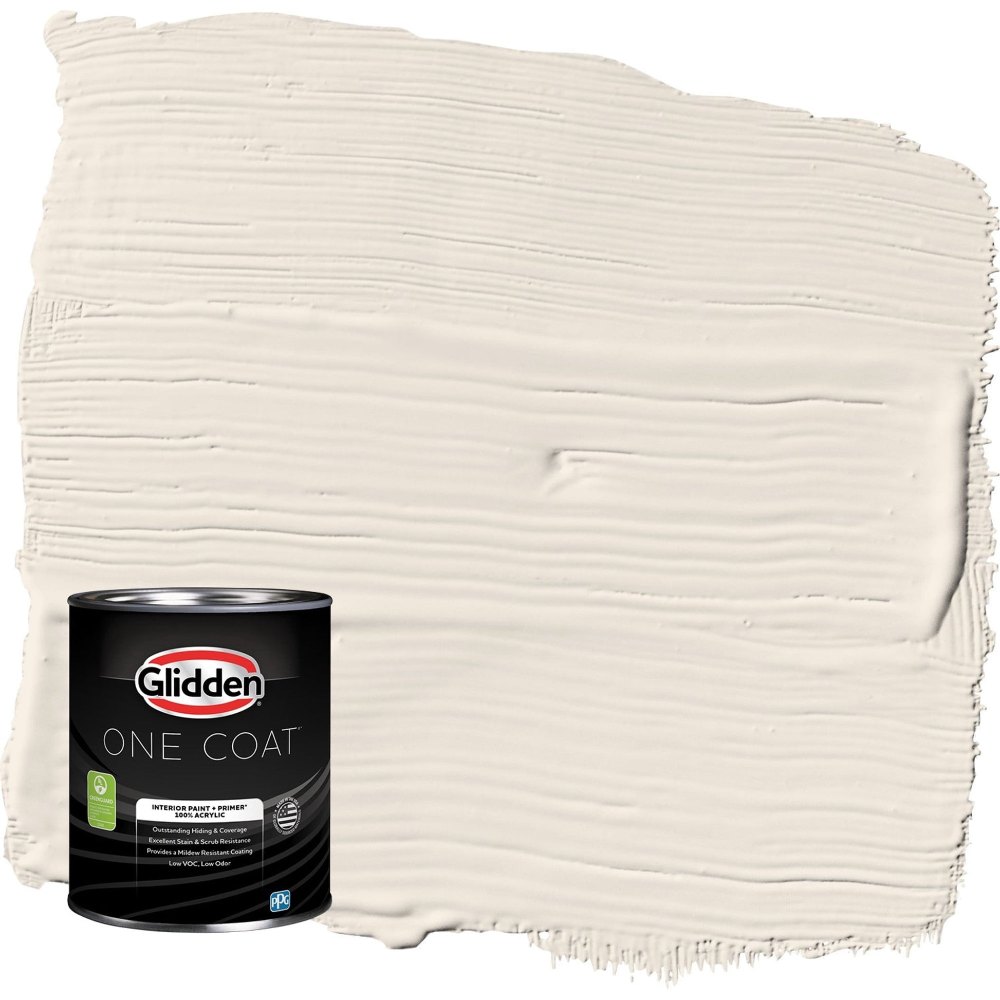 Glidden One Coat String of Pearls / Beige Semi-Gloss Interior Paint with Primer, 1 Quart