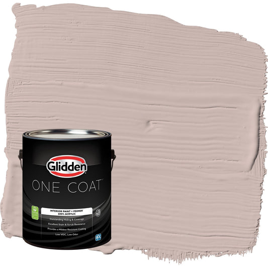 Glidden One Coat Subdued / Beige Semi-Gloss Interior Paint with Primer, 1 Gallon