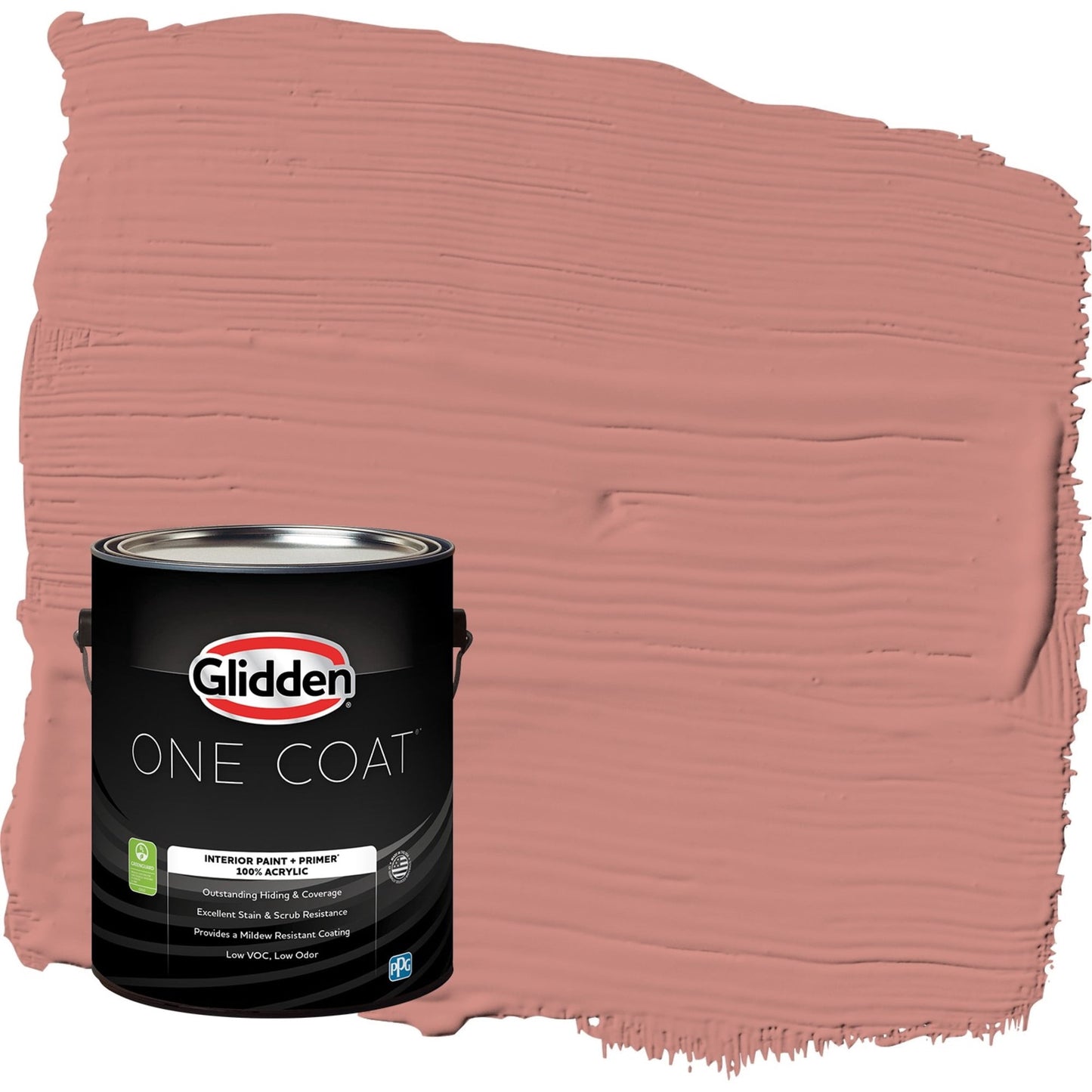 Glidden One Coat Sunstone / Orange Flat Interior Paint with Primer, 1 Gallon