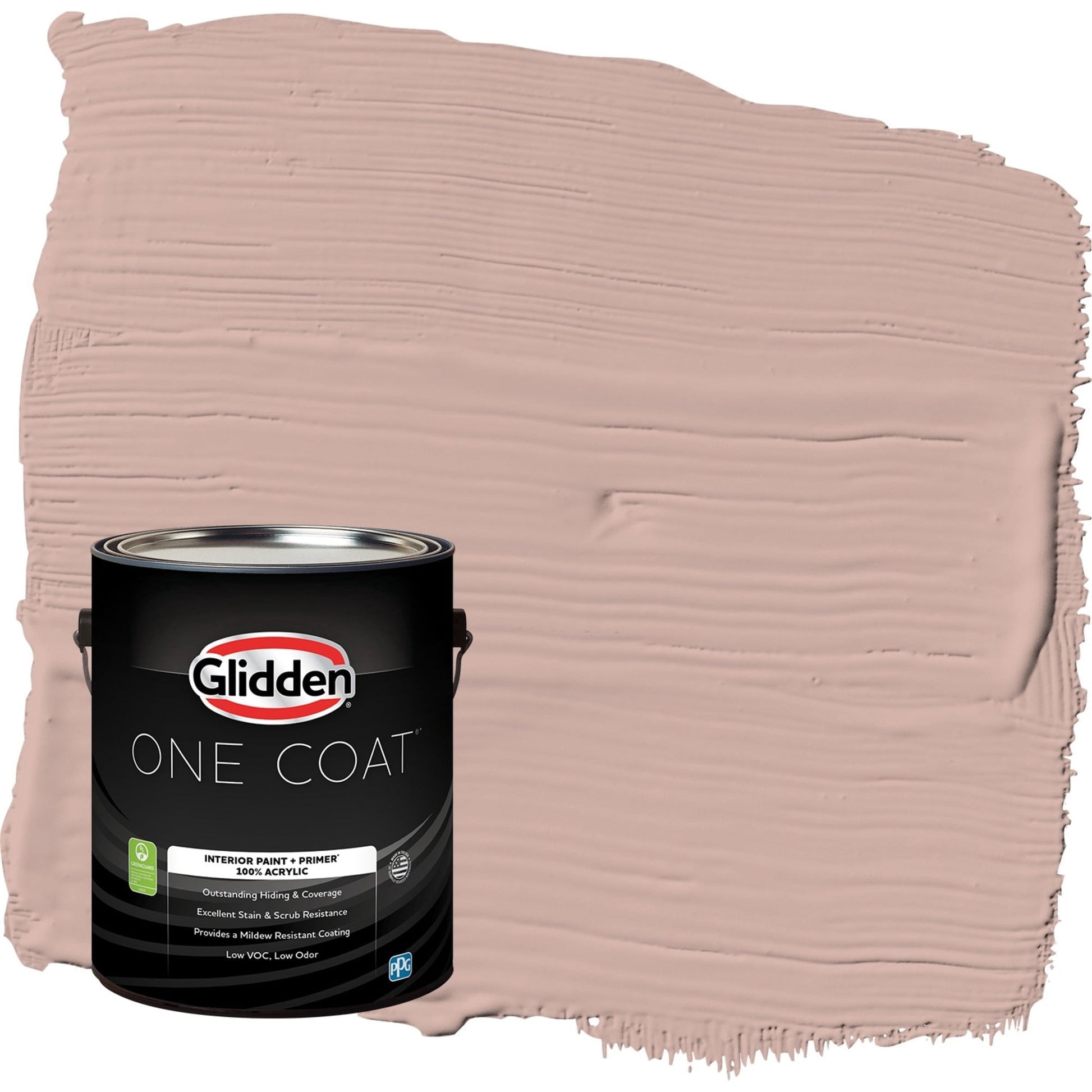 Glidden One Coat Velveteen Crush / Pink Flat Interior Paint with Primer, 1 Gallon