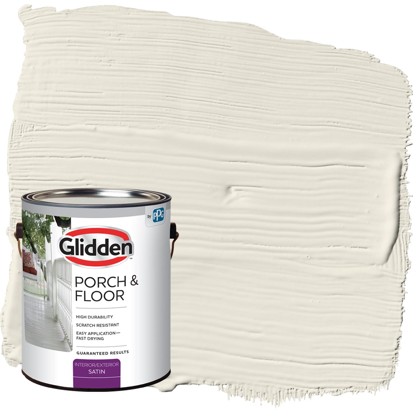 Glidden Porch & Floor 1 gal. Oatmeal Satin Interior/Exterior Paint with Primer