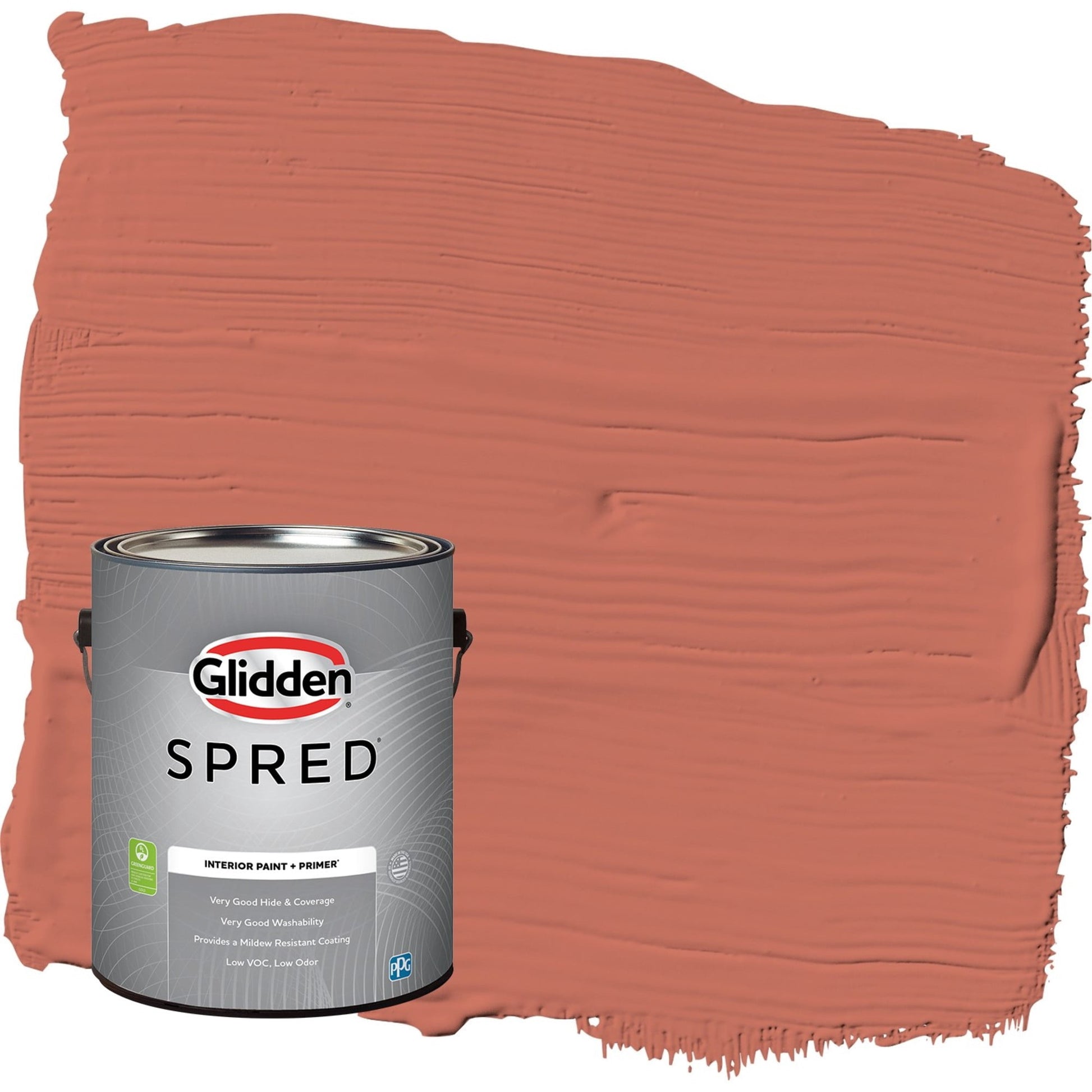 Glidden Spred Cajun Spice / Orange, Semi-Gloss Interior Paint with Primer, 1 Gallon