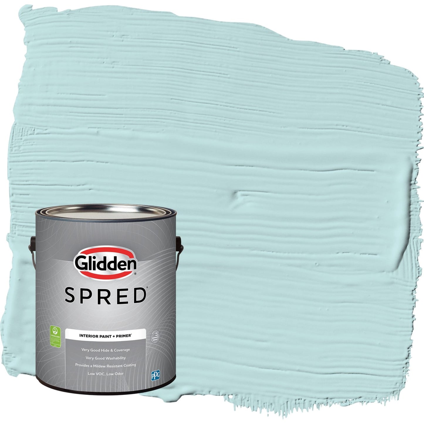Glidden Spred Misty Aqua / Blue, Semi-Gloss Interior Paint with Primer, 1 Gallon