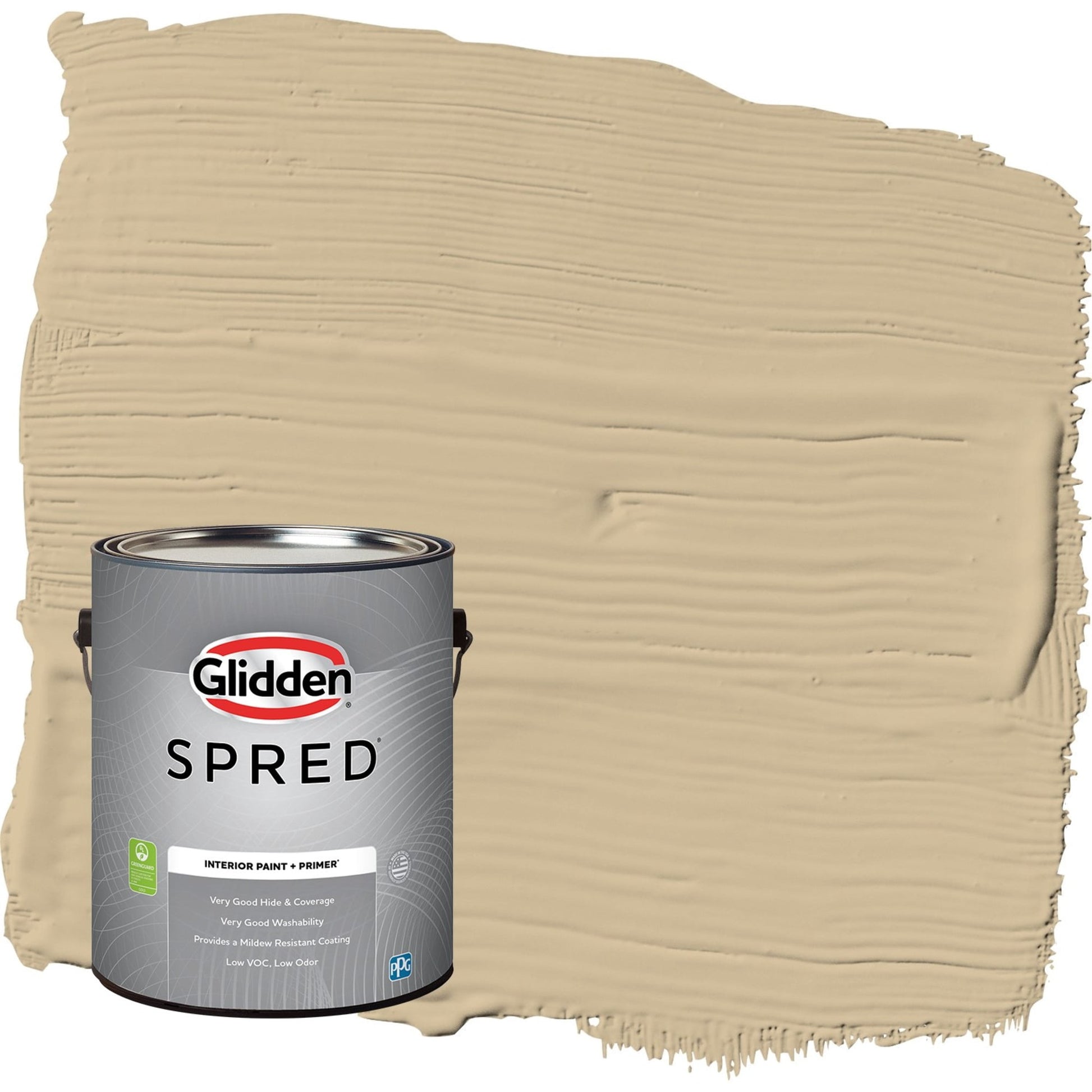 Glidden Spred Spiced Vinegar / Beige, Semi-Gloss Interior Paint with Primer, 1 Gallon