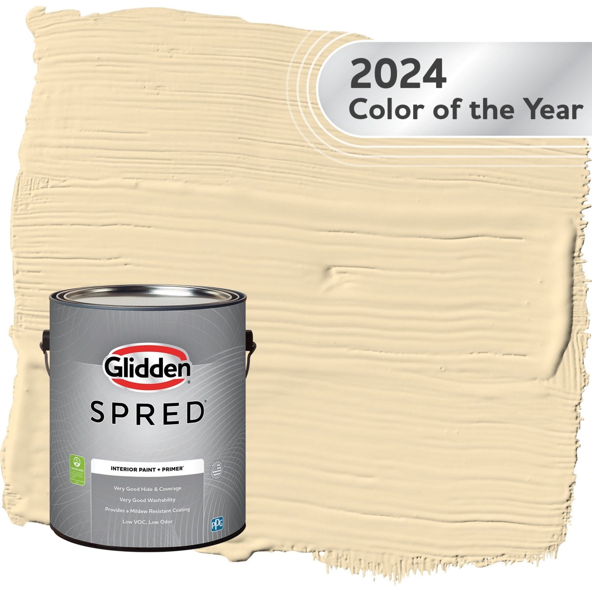 Glidden Spred Limitless / Yellow, Flat Interior Paint with Primer, 1 Gallon