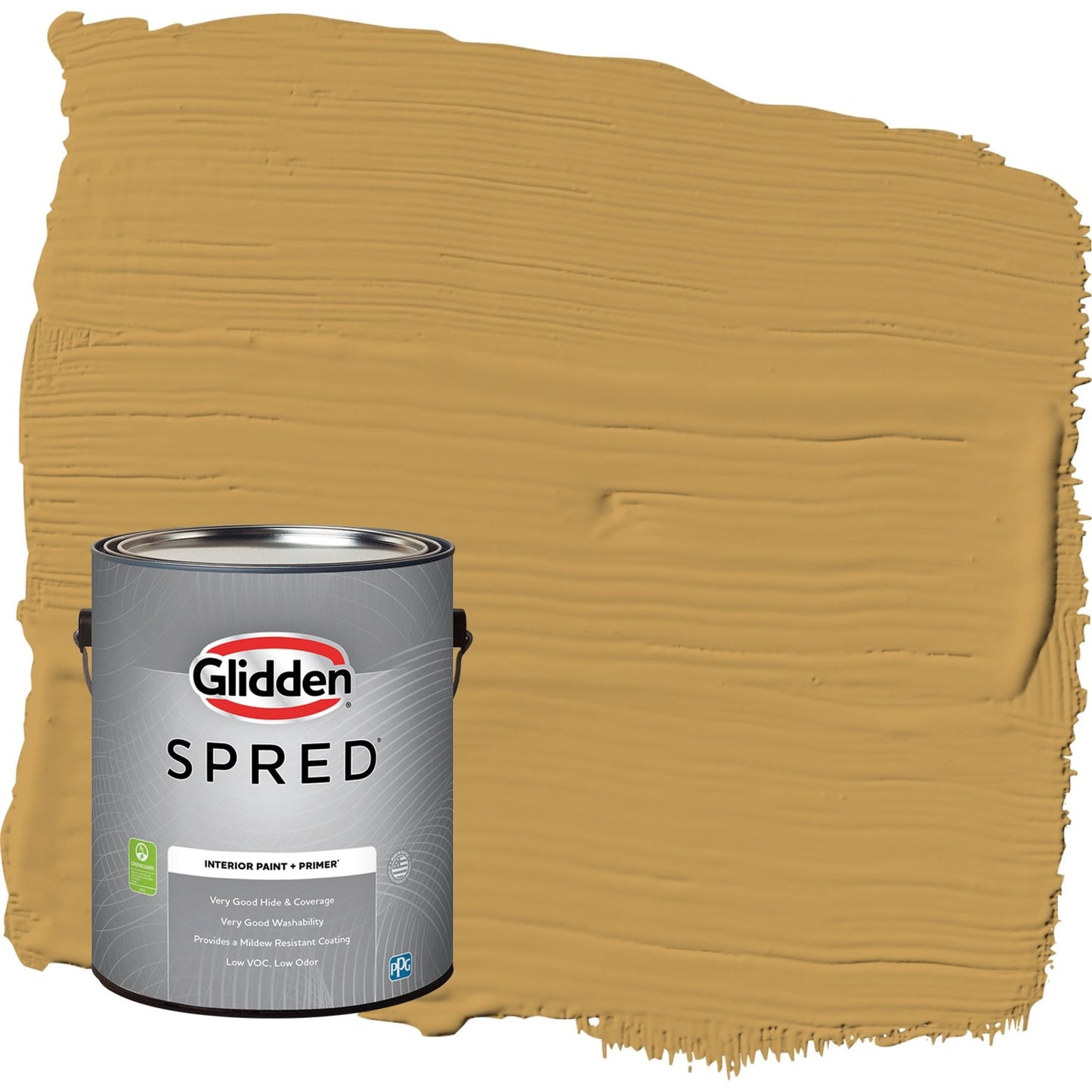 Glidden Spred Amaretto Sours / Yellow, Flat Interior Paint with Primer, 1 Gallon
