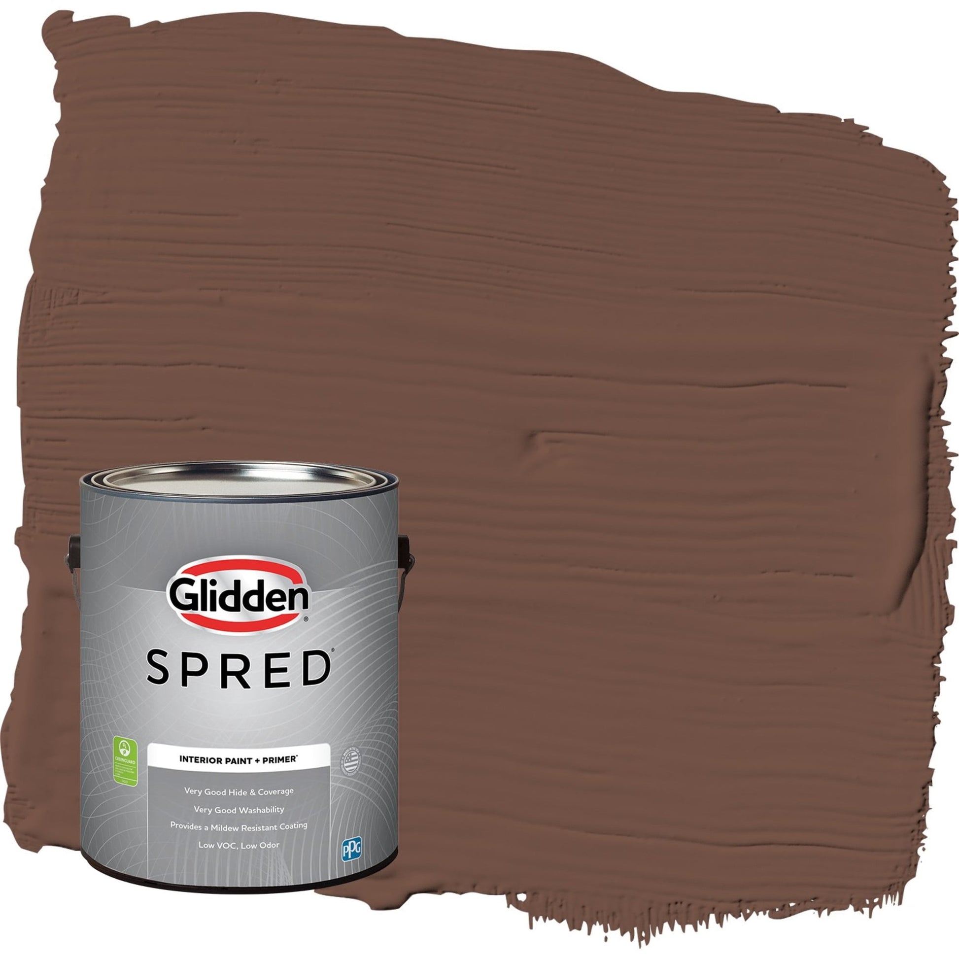 Glidden Spred Bigfoot / Brown, Semi-Gloss Interior Paint with Primer, 1 Gallon