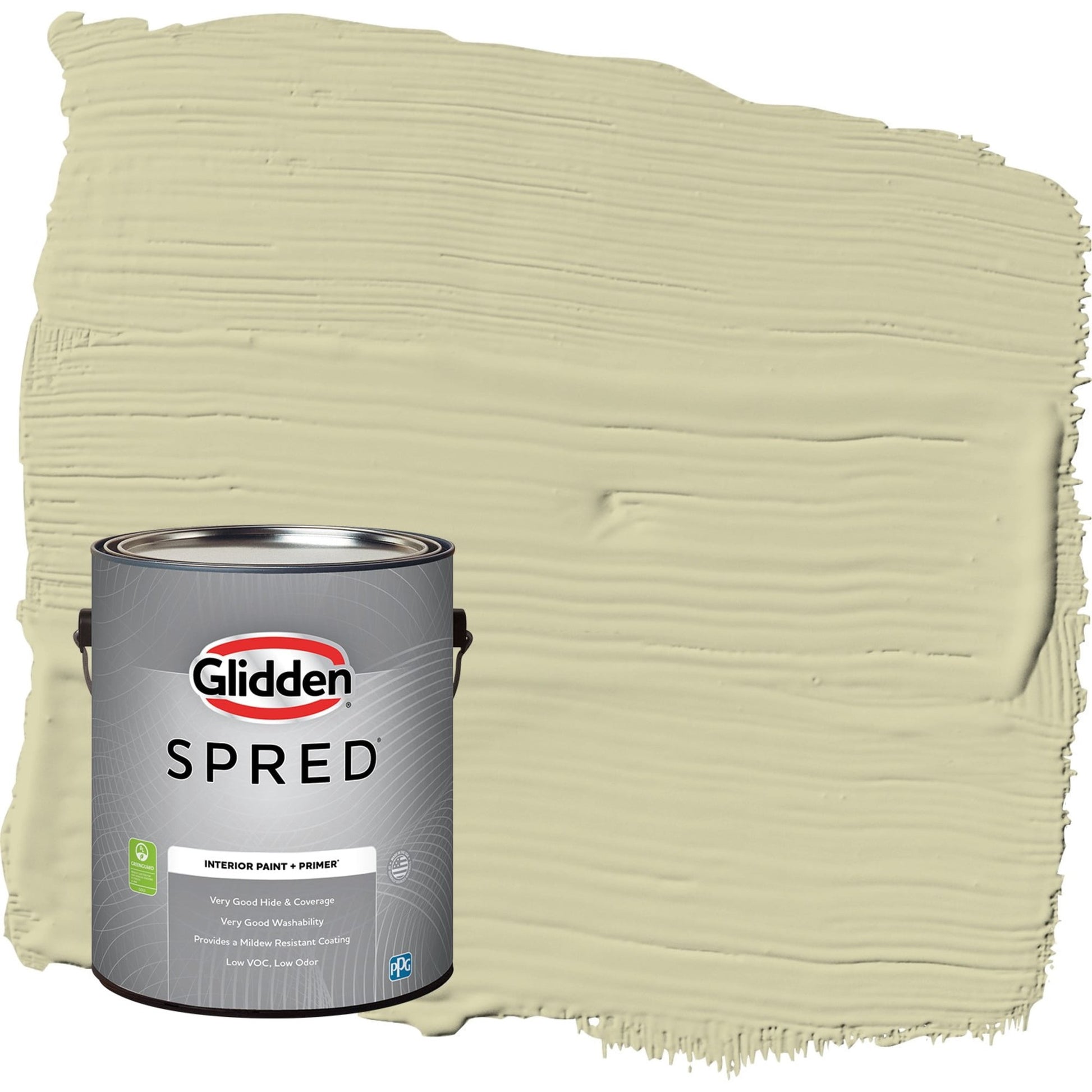 Glidden Spred Pintura Interior Semibrillante con Primer Canary Grass / Green, 1 GalÃ³n