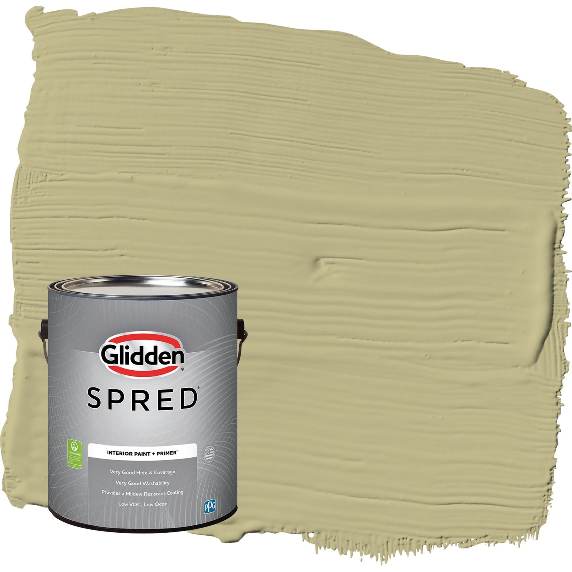 Glidden Spred Cress Green / Green, Eggshell Interior Paint with Primer, 1 Gallon