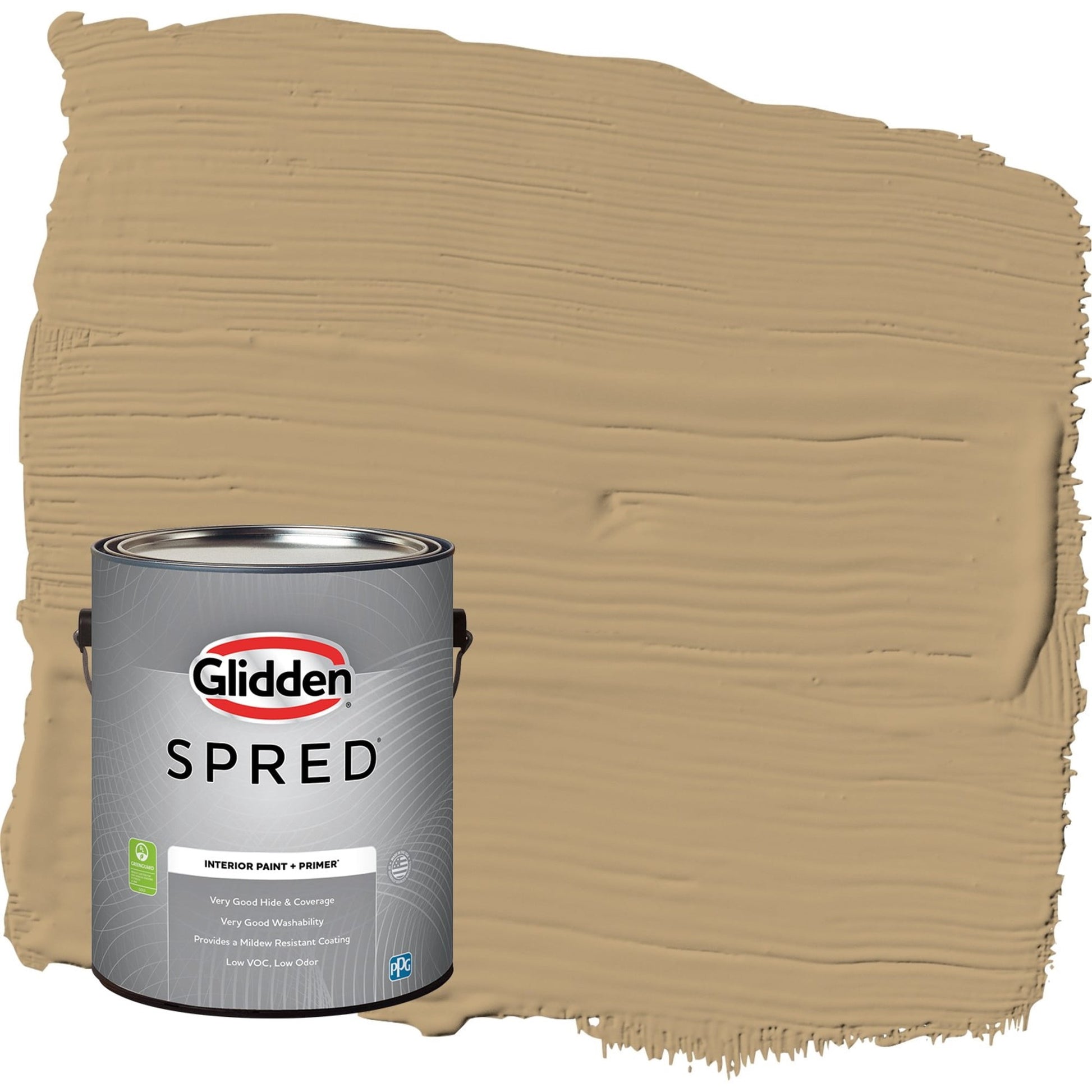 Glidden Spred Earthy Ocher / Beige, Semi-Gloss Interior Paint with Primer, 1 Gallon