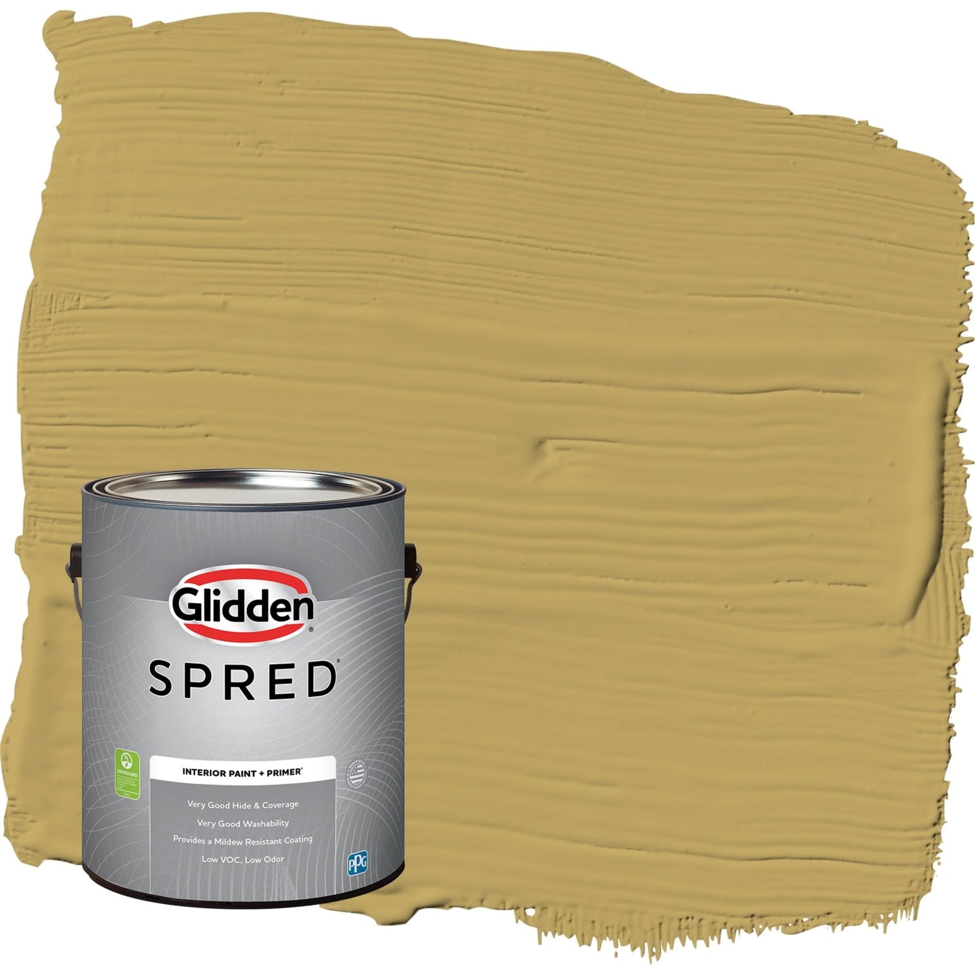 Glidden Spred Shutter Bug / Yellow, Flat Interior Paint with Primer, 1 Gallon