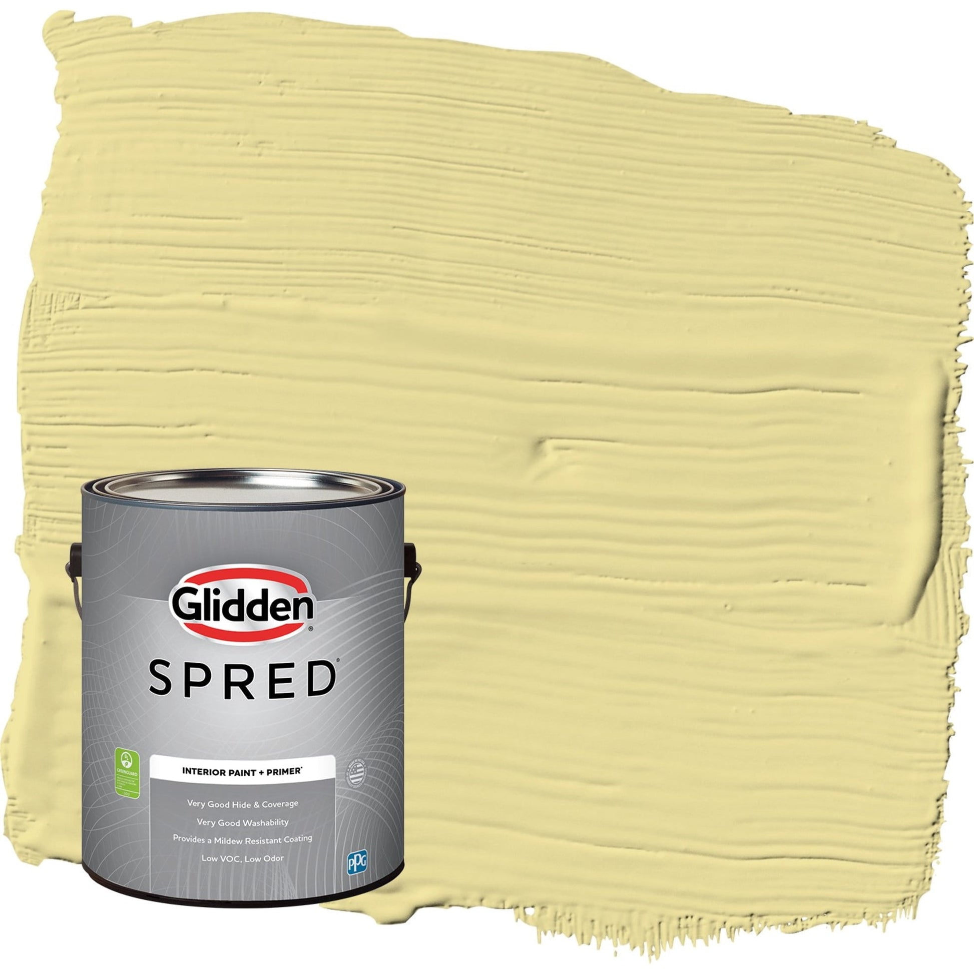 Glidden Spred Subtle Sunshine / Green, Semi-Gloss Interior Paint with Primer, 1 Gallon