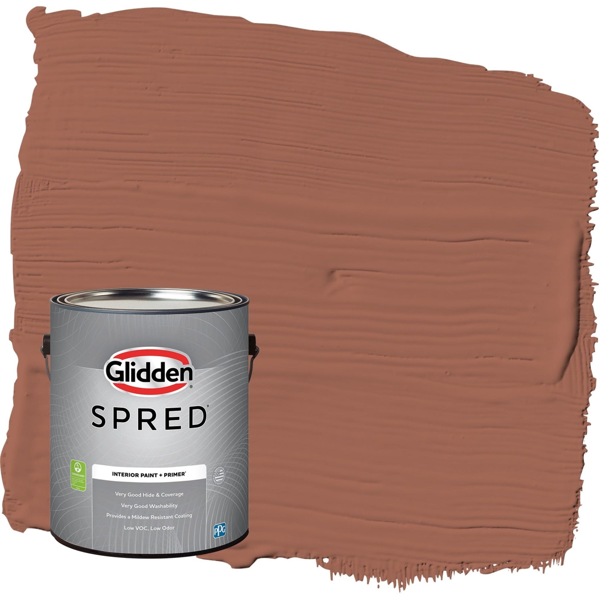 Glidden Spred Warm Up / Orange, Semi-Gloss Interior Paint with Primer, 1 Gallon