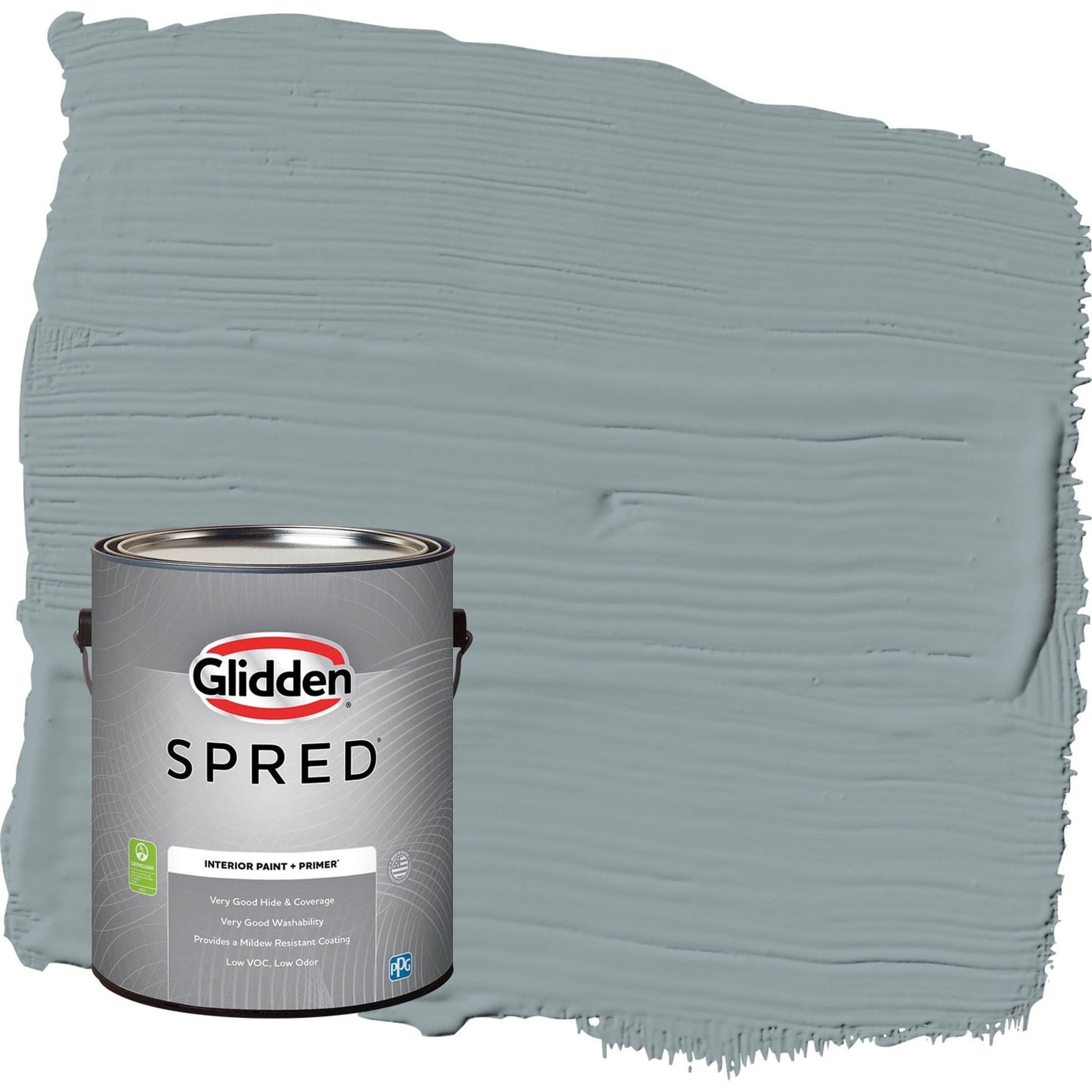 Glidden Spred After the Storm / Gray, Eggshell Interior Paint with Primer, 1 Gallon
