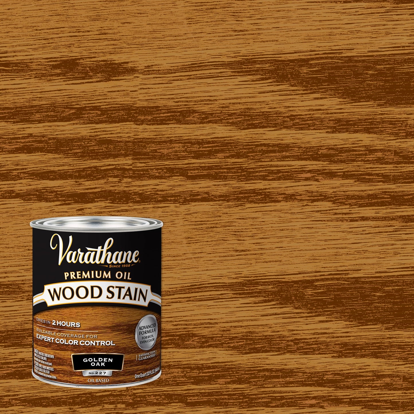 2 Pack, Golden Oak, Varathane Premium Oil-Based Interior Wood Stain-211716H, Quart
