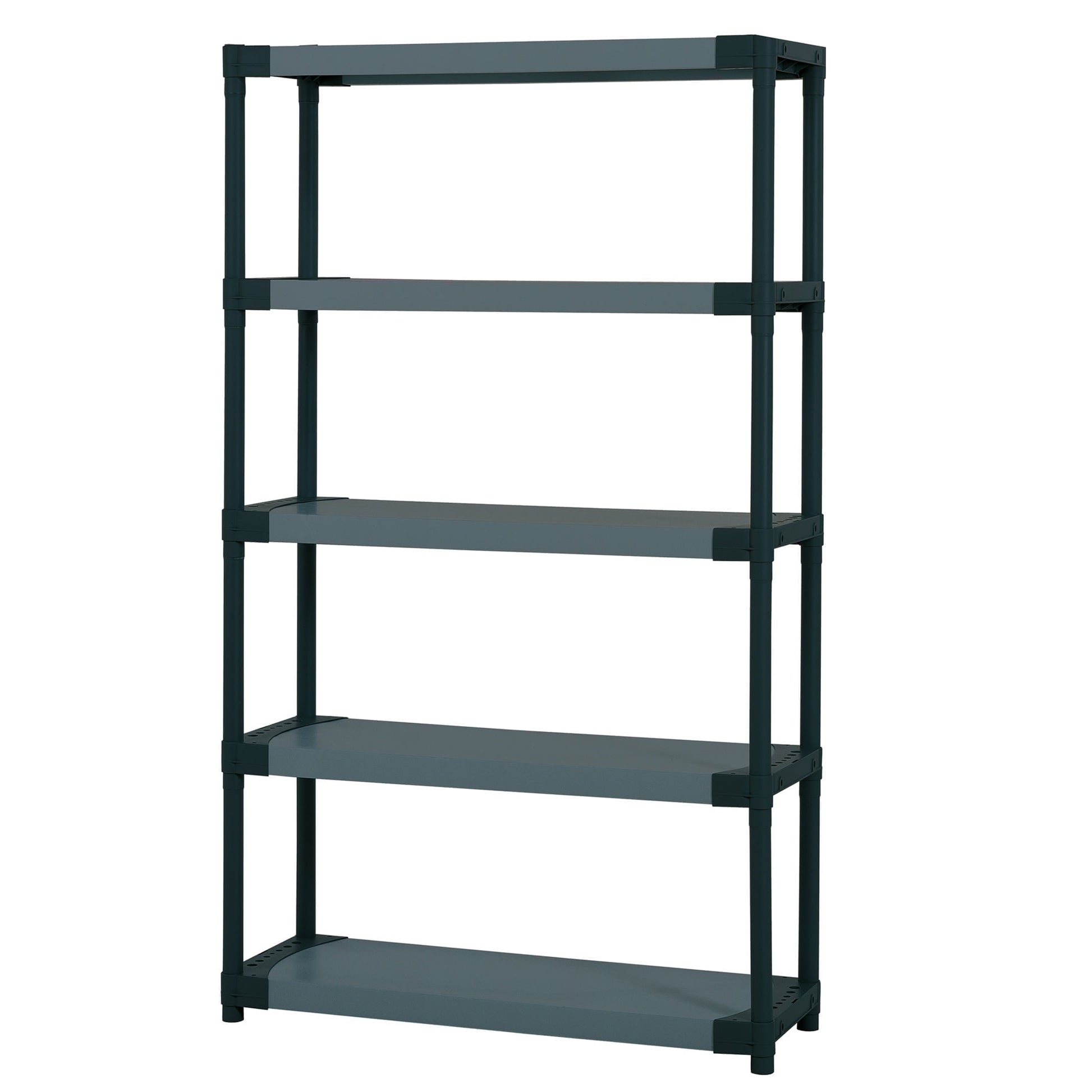 Grosfillex 36" Plastic Resin 5-tier Shelving Unit 1,000 lbs Total Capacity